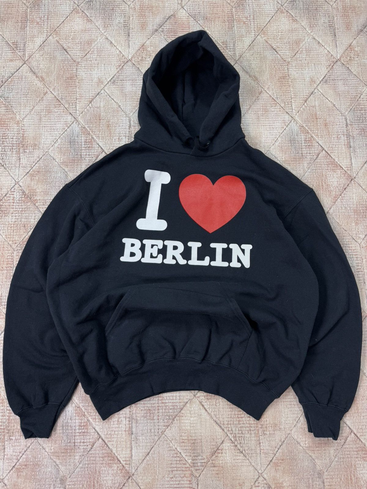 Japanese Brand × Vintage Vintage Hoodie I love Berlin <3 Boxy Fit Size US L / EU 52-54 / 3 - 6 Thumbnail