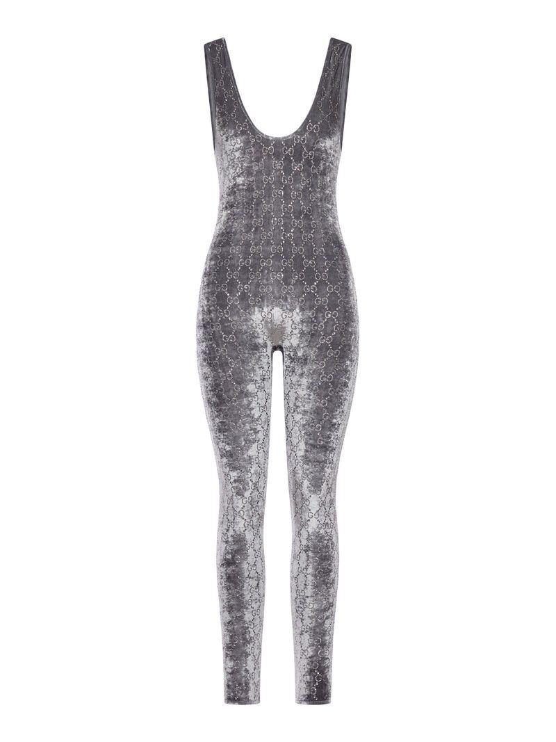Gucci JUMPSUIT WITH GG CRYSTAL EMBROIDERY Size ONE SIZE - 1 Thumbnail