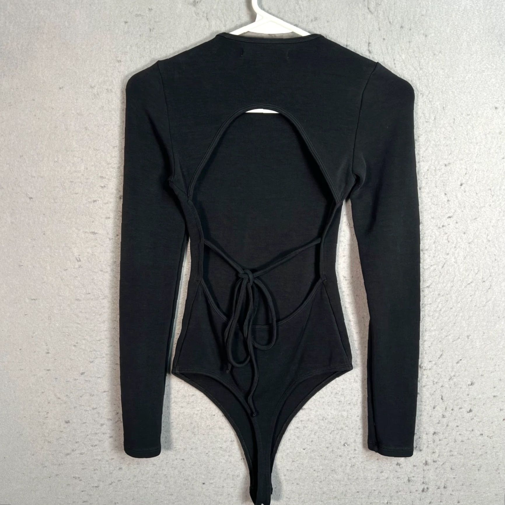 Oak + Fort VINTAGE Oak & Fort Womens Small Black Long Sleeve Bodysuit Size S / US 4 / IT 40 - 2 Thumbnail