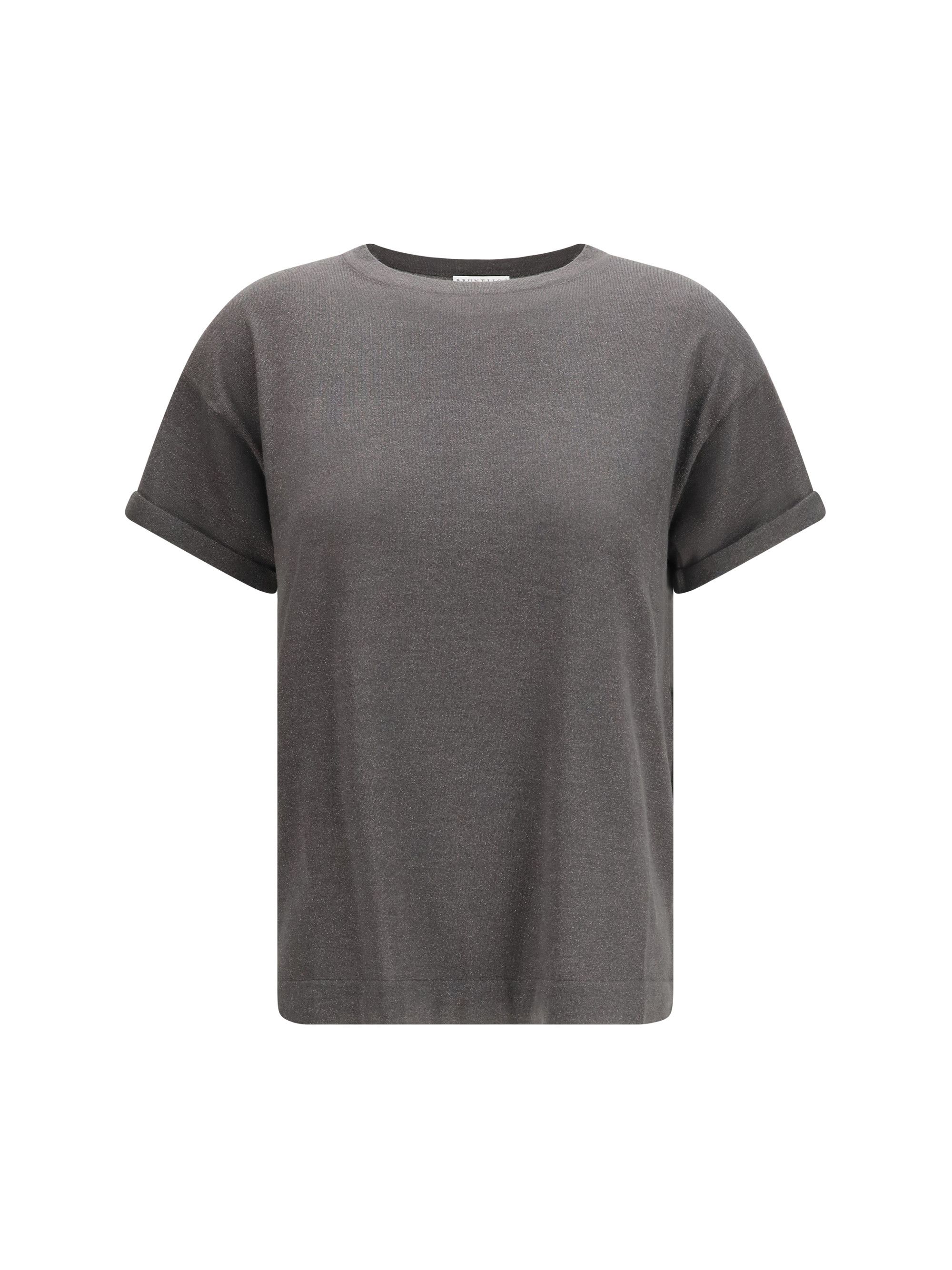 Brunello Cucinelli cashmere glitter T-shirt Size L / US 10 / IT 46 - 1 Thumbnail