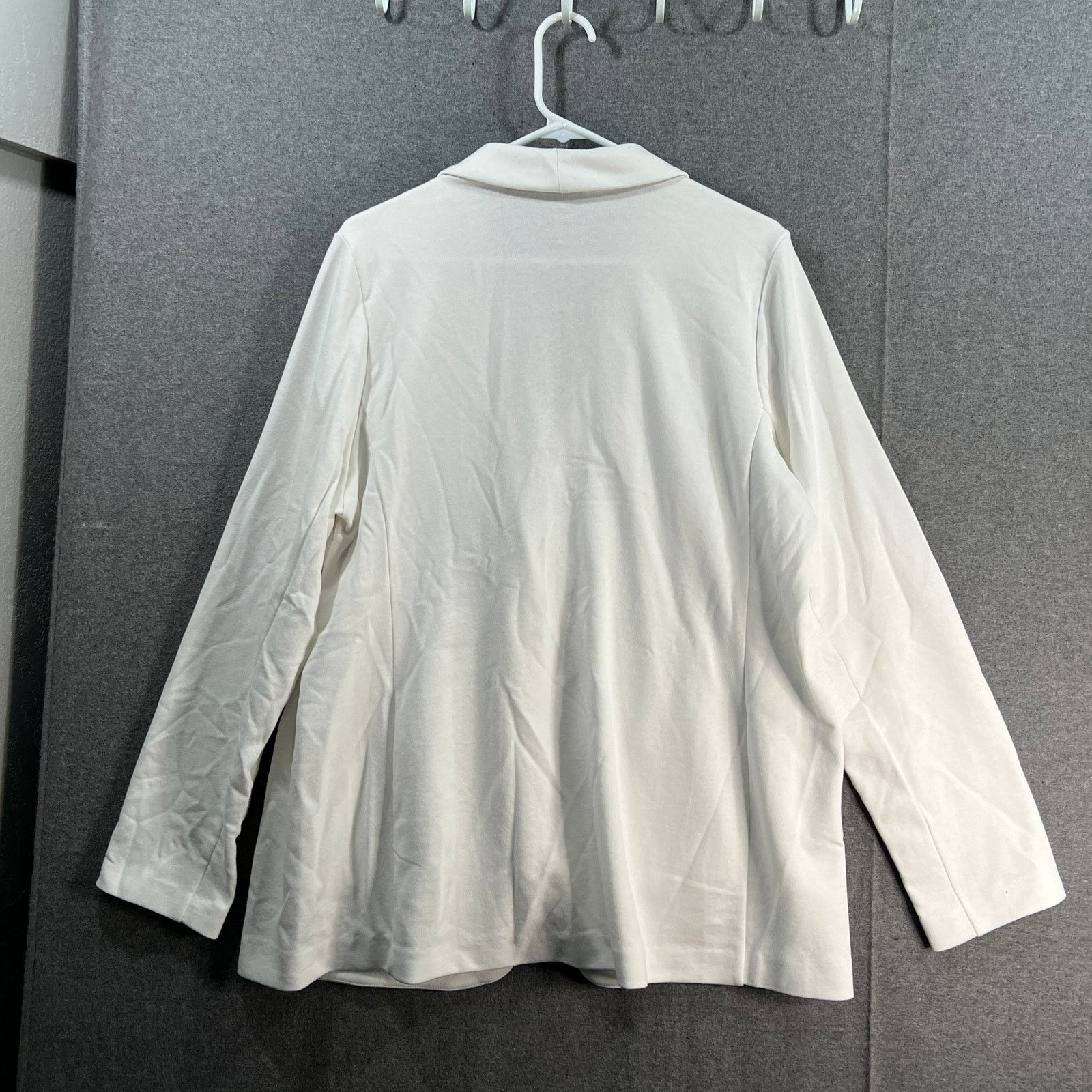 Other Susan Graver Weekend Regular Marina Knit Blazer White Size XL / US 12-14 / IT 48-50 - 2 Thumbnail
