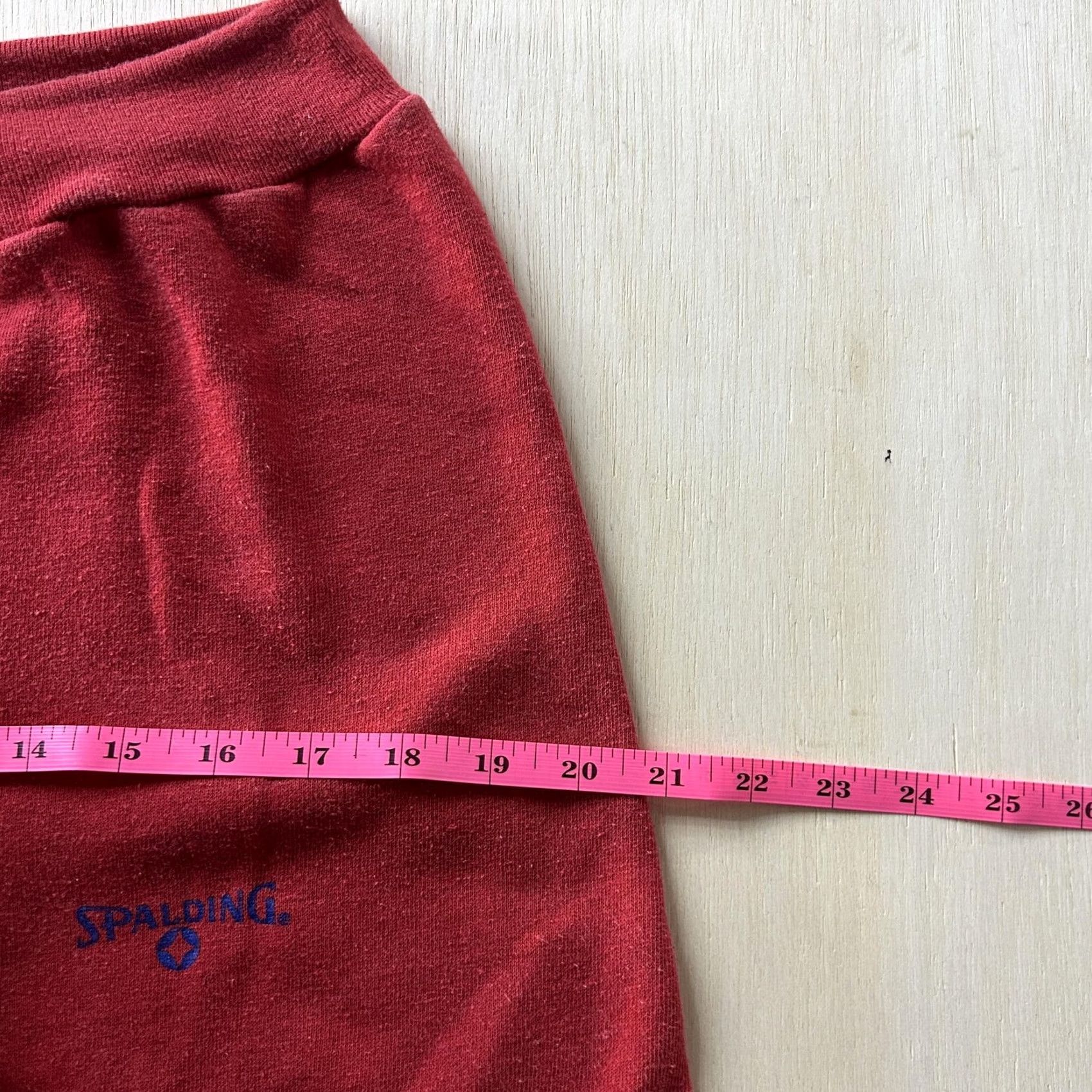 Spalding VINTAGE Spalding Sweatpants Mens M Red Fleece Joggers Elastic Waist Gym Pants Size US 31 - 7 Thumbnail