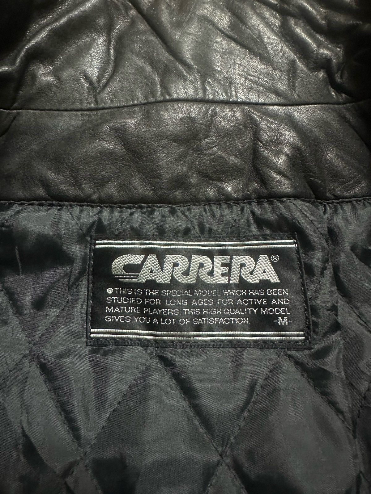 Kadoya RARE ‼️ Vintage Carrera Racing Leather Bomber Jacket Size US M / EU 48-50 / 2 - 13 Thumbnail