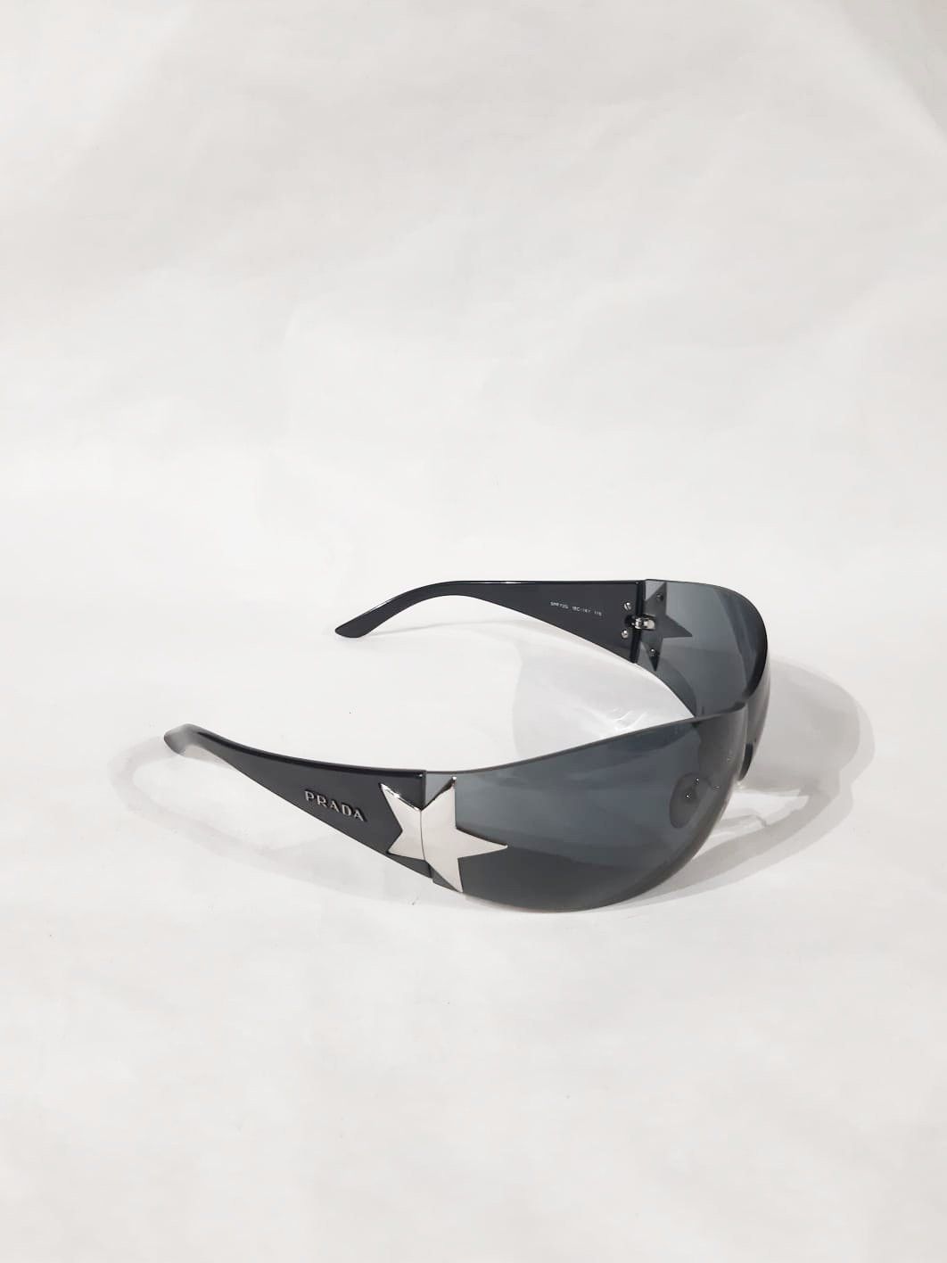 Chrome Star Black Sunglasses Vintage early 2000's Y2K