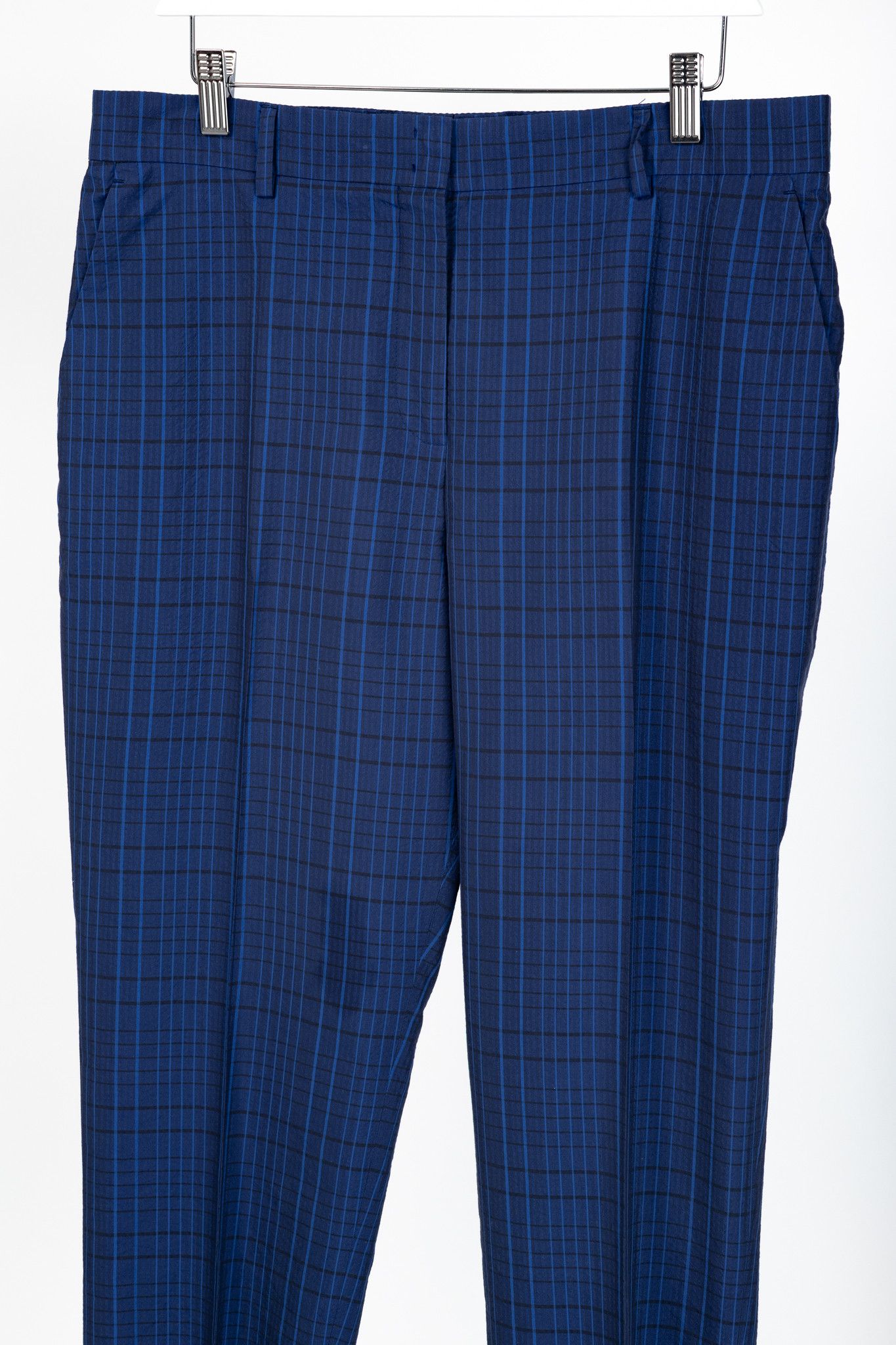 Akris Akris 100 Years Flavin Check Cotton & Silk Seersucker Pants Size 34" / US 12 / IT 48 - 3 Thumbnail