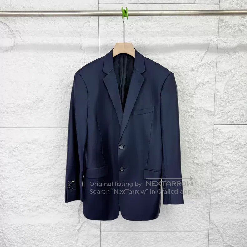 Fendi Fendi Dark Blue Single Breasted Breast Pocket Long Sleeve Size 52L - 1 Thumbnail