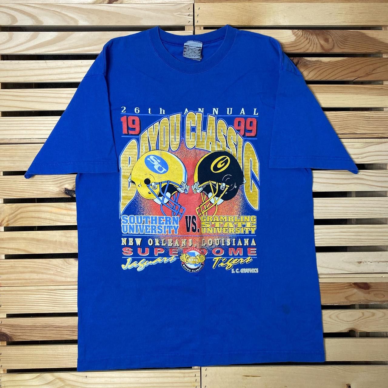 Other Vintage Southern University vs Grambling Blue Tee Size Large Size US L / EU 52-54 / 3 - 1 Thumbnail