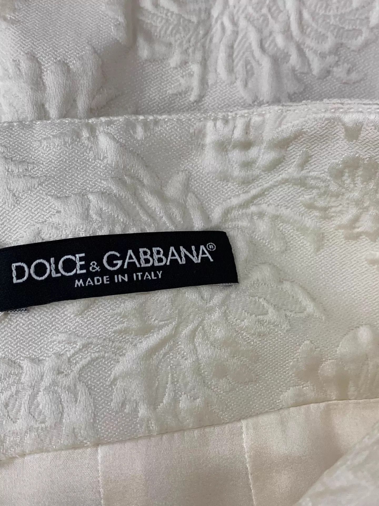 Dolce & Gabbana Dolce&Gabbana Black & White Embossed Skirt 42 New Size 28" / US 6 / IT 42 - 4 Thumbnail