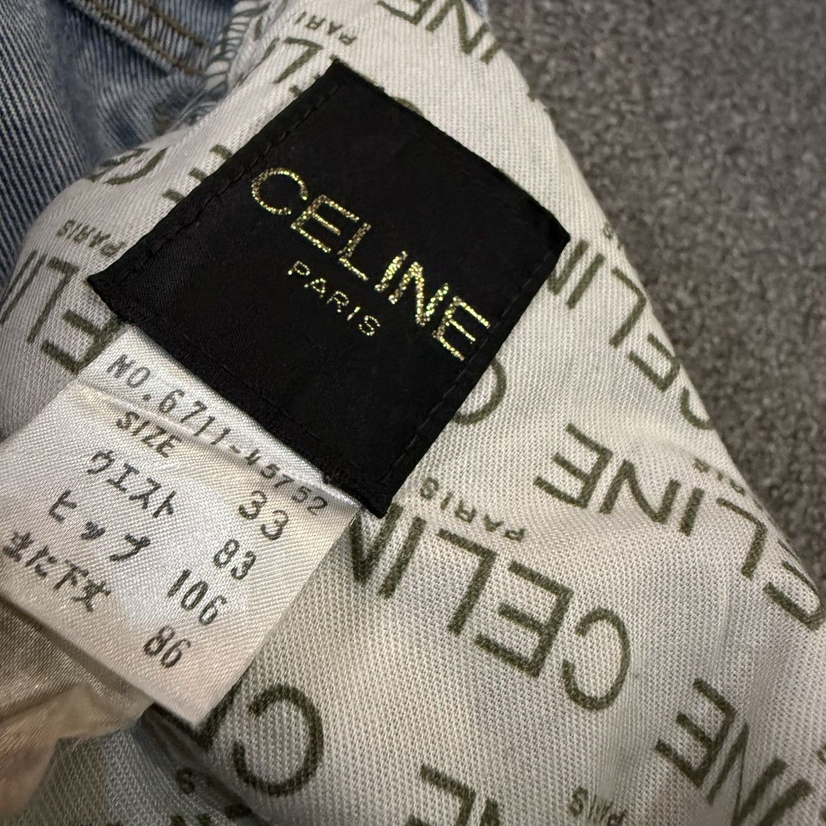 Celine Vintage 90s Voile La Mer Celine Blue Aging Denim Size US 33 - 17 Thumbnail