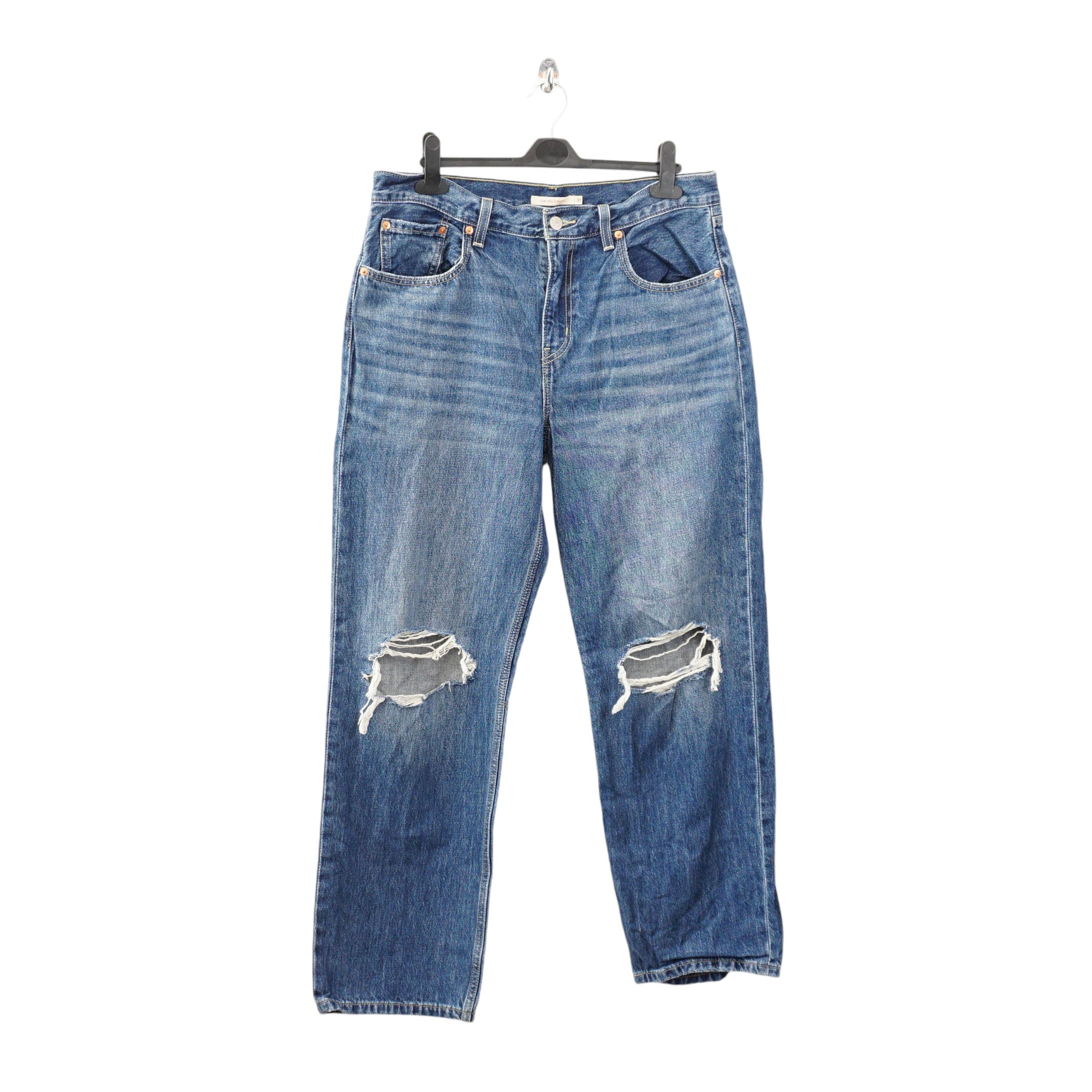 Levi's Straight Fit Ripped Jeans Size US 31 - 1 Thumbnail