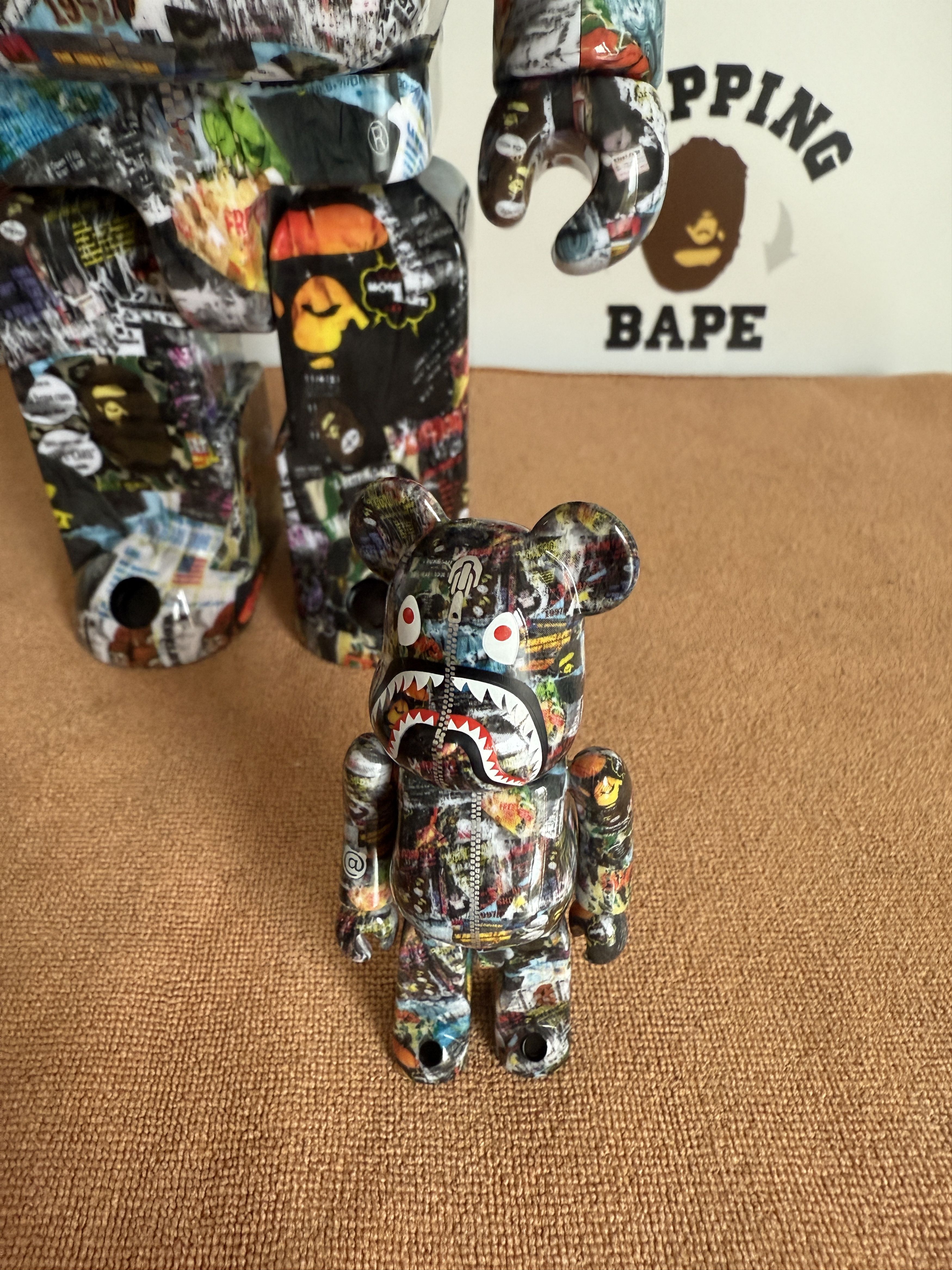 Bape BAPE X MEDICOM LEGACY CAMO SHARK BE@RBRICK 100%&400% Size ONE SIZE - 11 Thumbnail