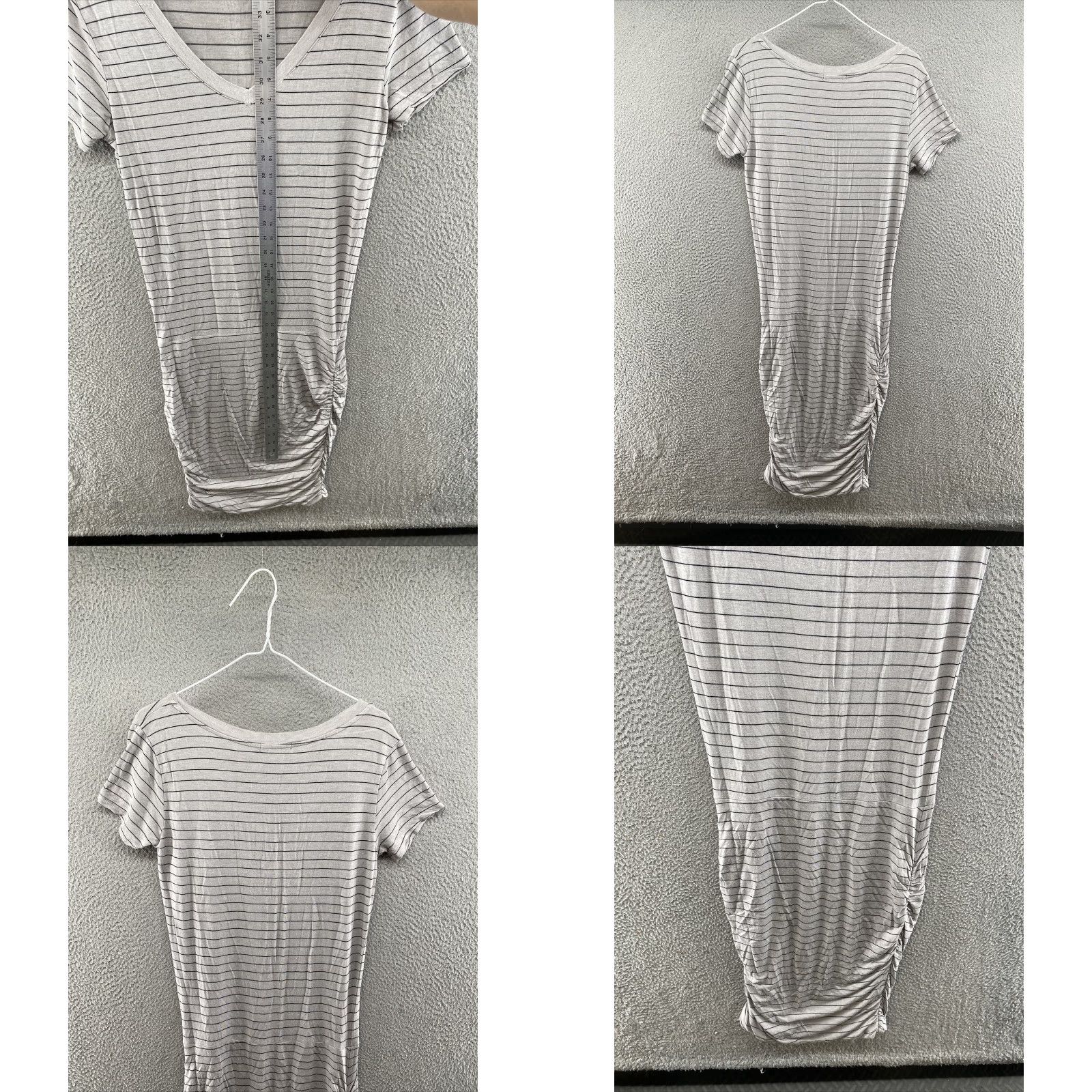 Prana Prana Stretch Striped Gray Pencil Shirt Dress Women M Size Size M / US 6-8 / IT 42-44 - 8 Thumbnail