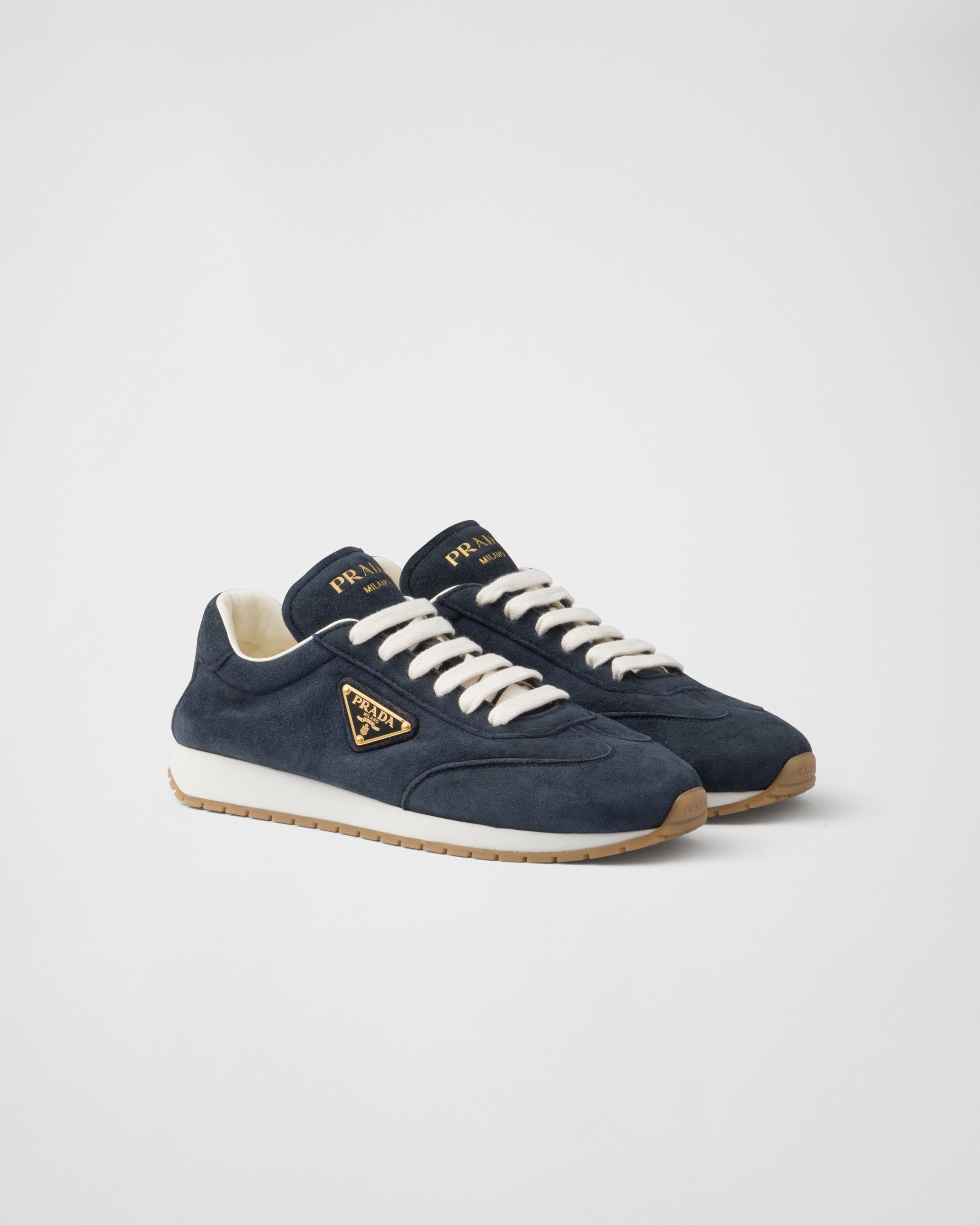 Prada o1la1rc1a0925 Suede Sneakers in Blue Size US 10 / EU 43 - 1 Thumbnail
