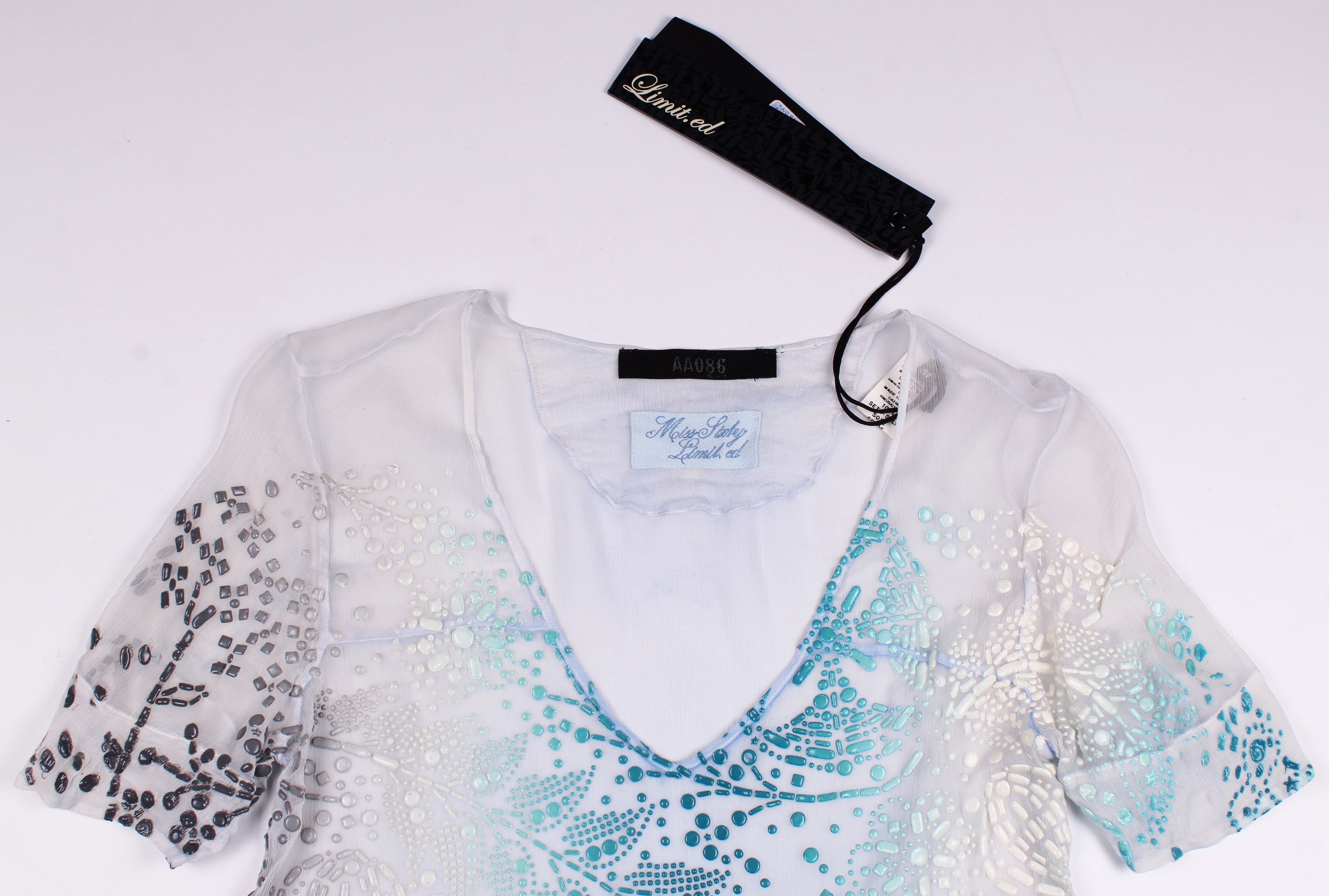 Miss Sixty × Vintage Miss Sixty Y2K Rare Silk Craig Paint Blouse Shirt Size M / US 6-8 / IT 42-44 - 2 Thumbnail
