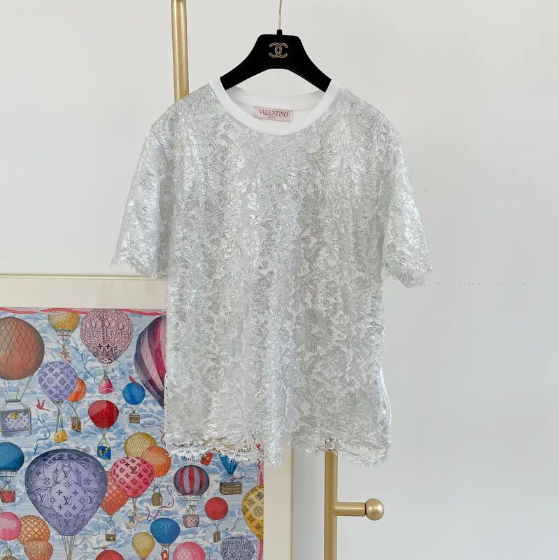 Valentino Valentino Summer White Logo T-shirt for Women 0089 Size M / US 6-8 / IT 42-44 - 1 Thumbnail