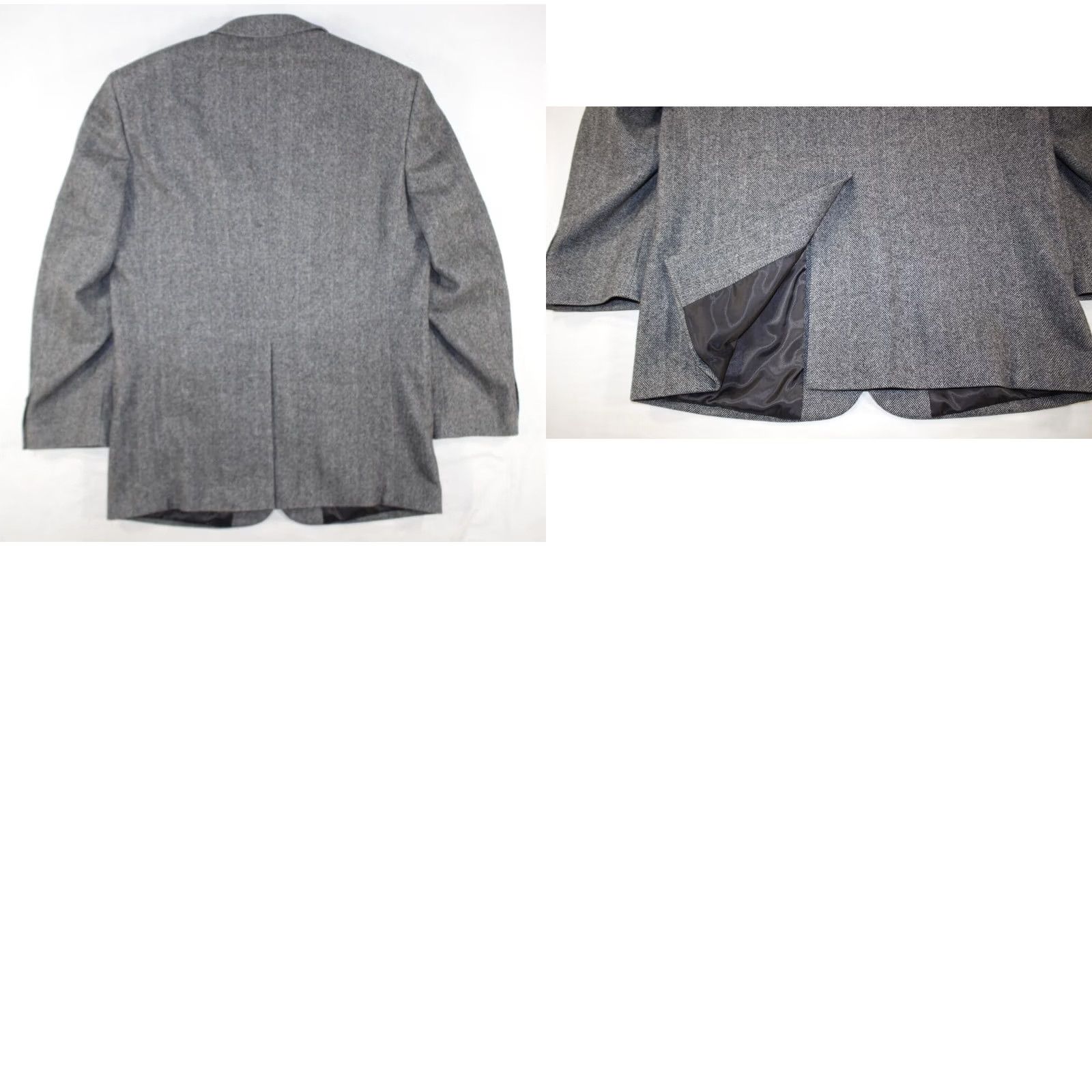 Camel VINTAGE Bert Pulitzer Camel Hair Wool Blazer Jacket Herringbone Gray Men's 40 Size 40R - 8 Thumbnail