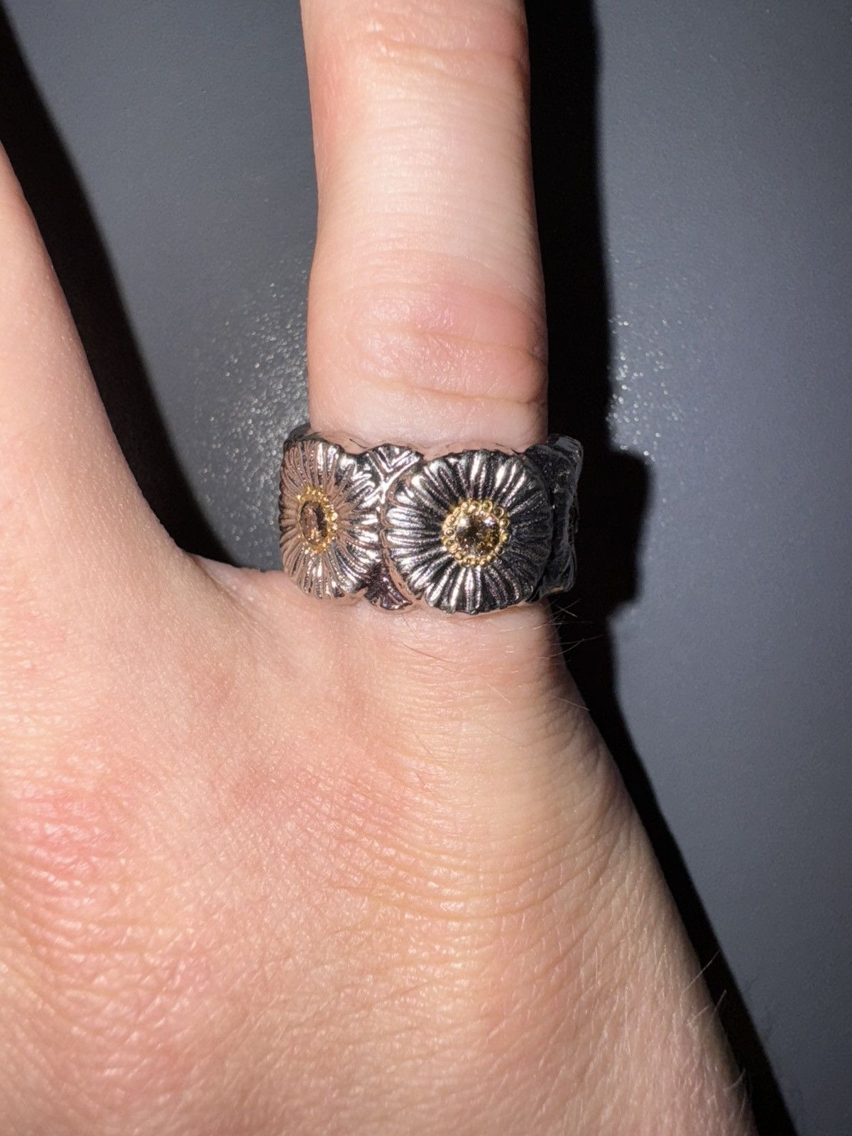 BUCCELLATI BLOSSOMS Series Ring Unisex Silver