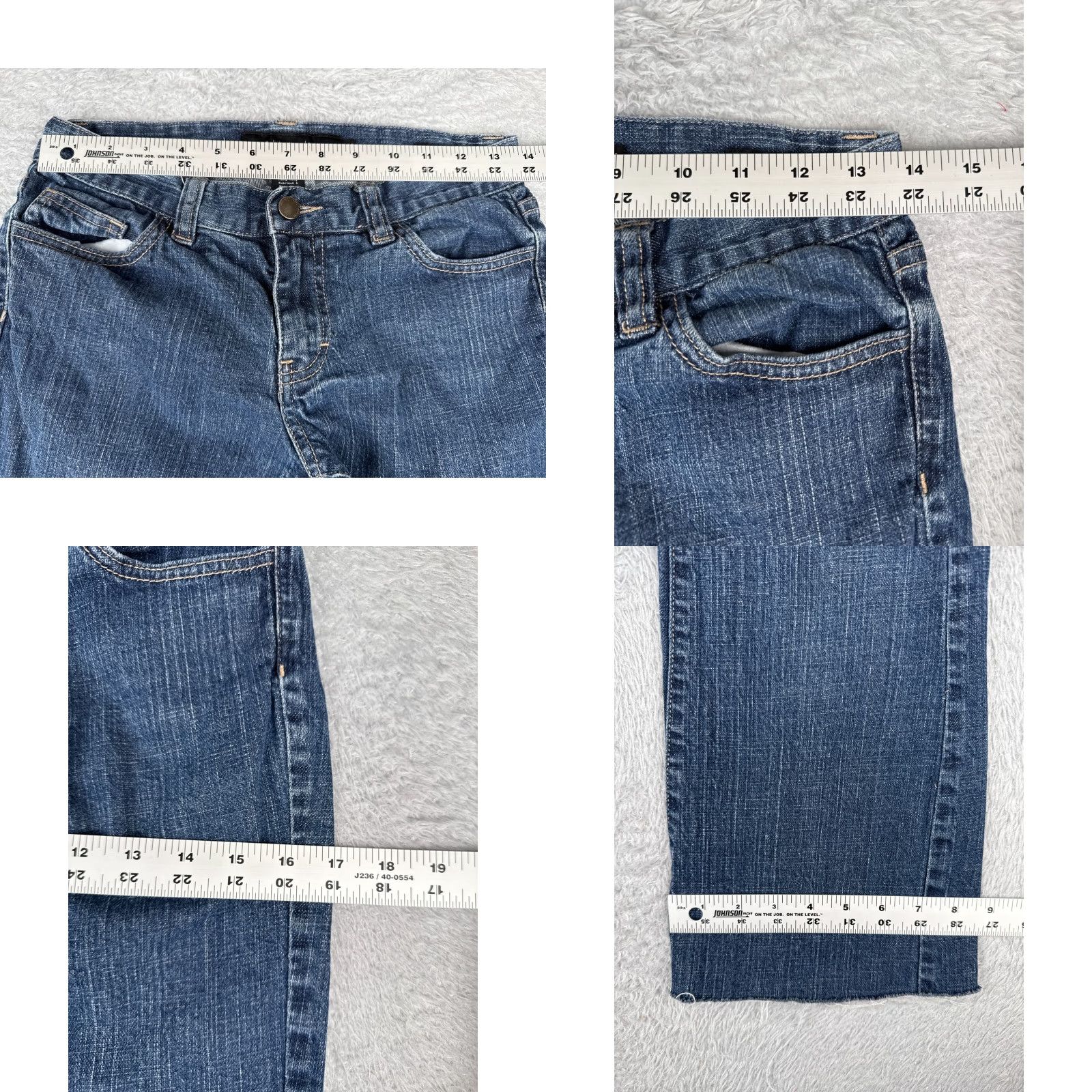 Calvin Klein VINTAGE Calvin Klein Jeans Women Blue Low Rise Flare Denim Bootcut 2 28x27 Size 26" / US 2 / IT 38 - 9 Thumbnail