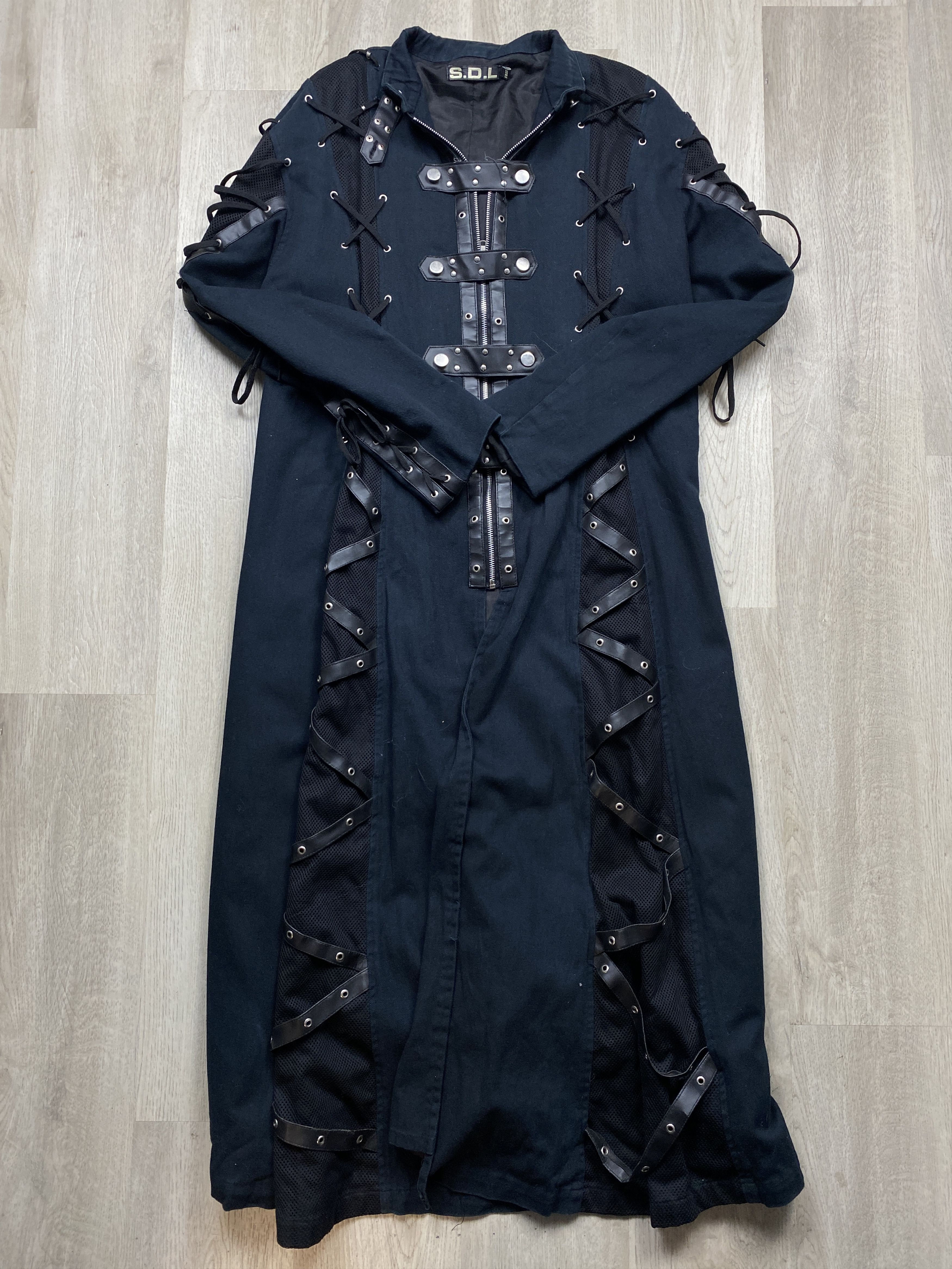 Seditionaries S.D.L. Rave Bondage Cyber Goth Trench Coat Y2K SDL Size US XL / EU 56 / 4 - 1 Thumbnail