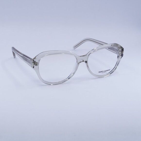 Saint Laurent Paris Saint Laurent SL411 004 Eyeglasses Transparent 57mm Square Size ONE SIZE - 4 Thumbnail