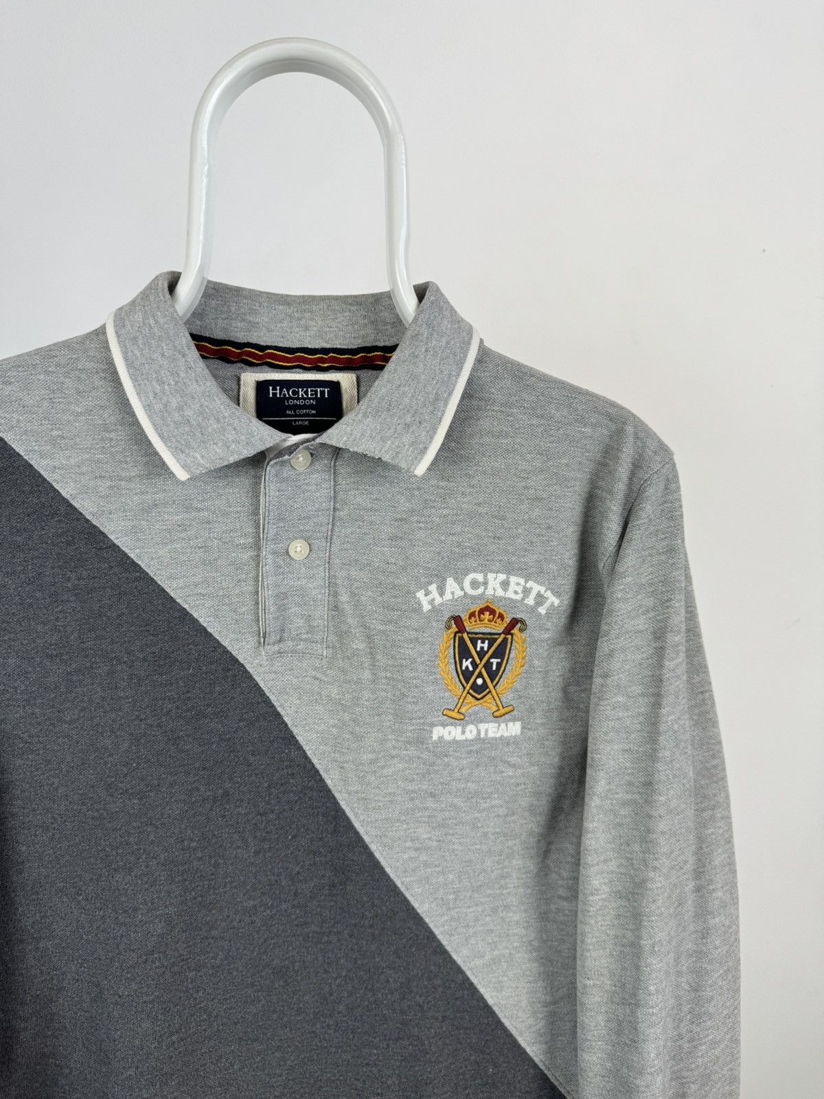 Hackett Hackett Long Sleeve Shirt Polo Team Shirt Size US L / EU 52-54 / 3 - 2 Thumbnail
