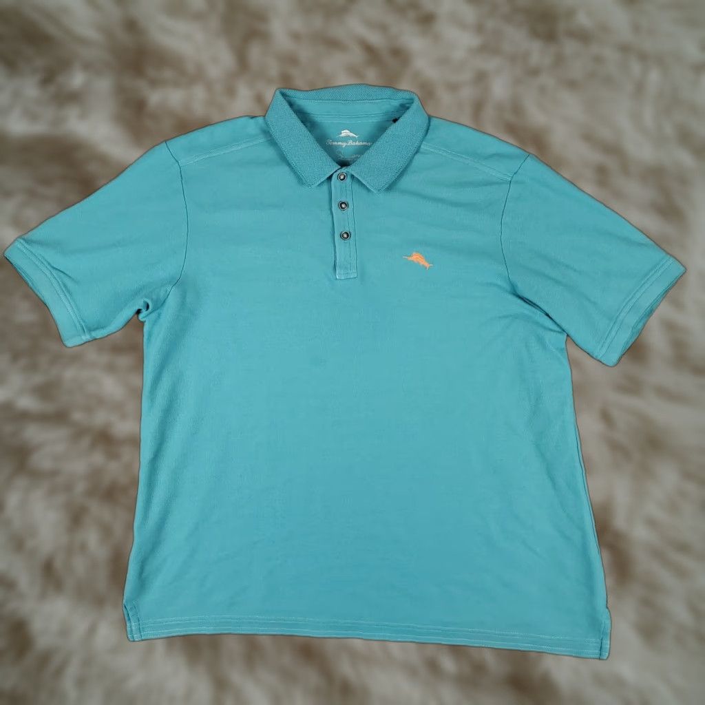 Tommy Bahama VINTAGE Tommy Bahama Polo Shirt Mens Large Blue Marlin Casual Short Sleeve Size US L / EU 52-54 / 3 - 1 Thumbnail