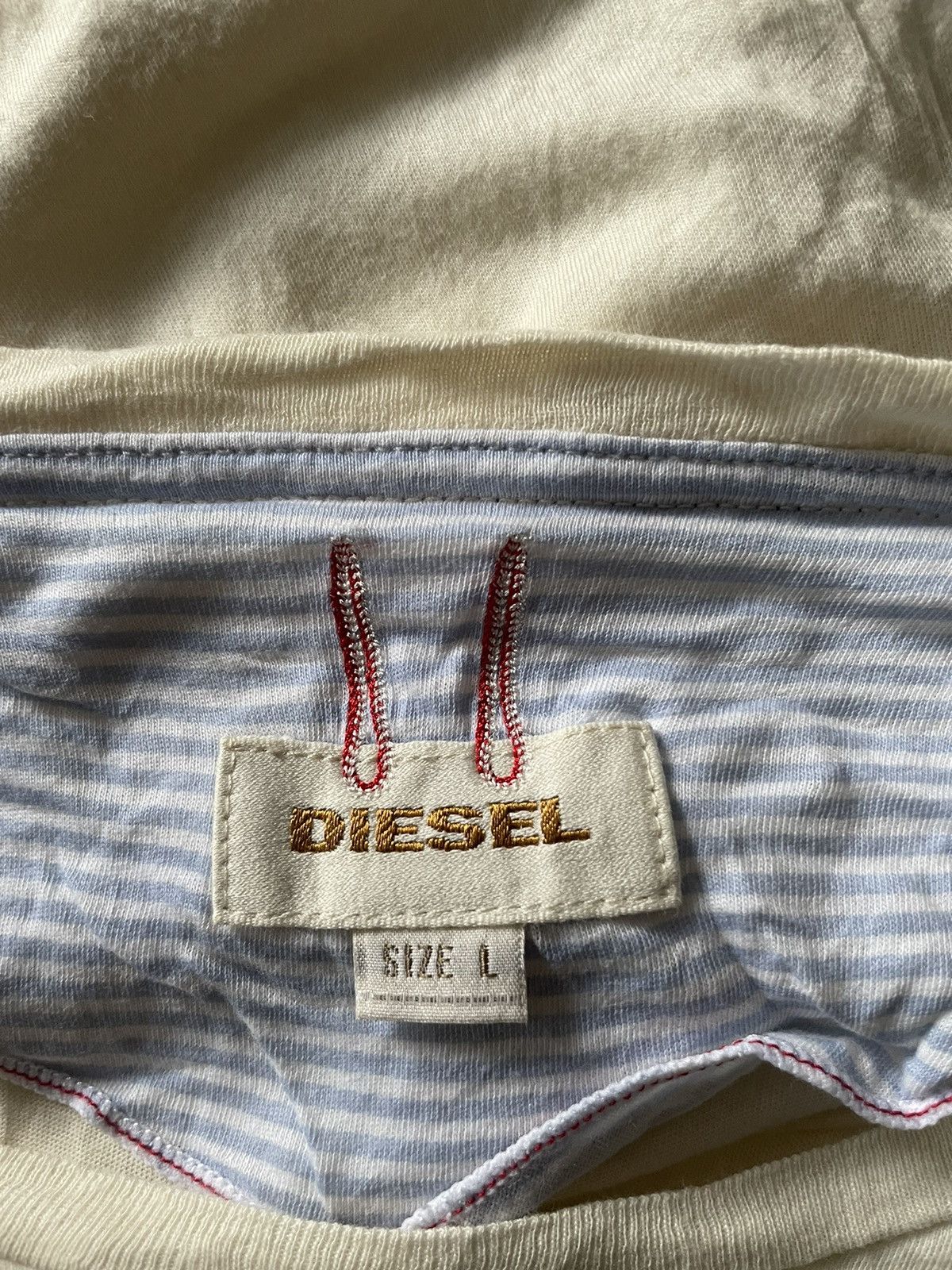 Diesel Diesel White Long Sleeves Tshirt Size US L / EU 52-54 / 3 - 6 Thumbnail