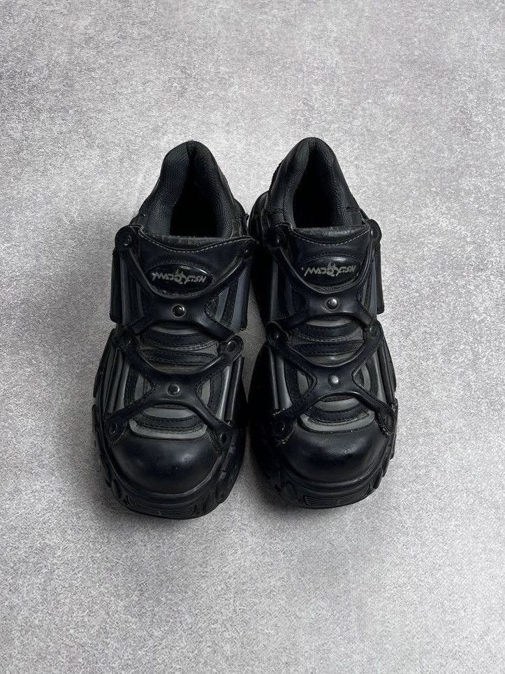 Japanese Brand × Vintage Vintage New Rock Style Avantgarde Grunge Leather Shoes Y2K Size US 8 / IT 38 - 5 Thumbnail