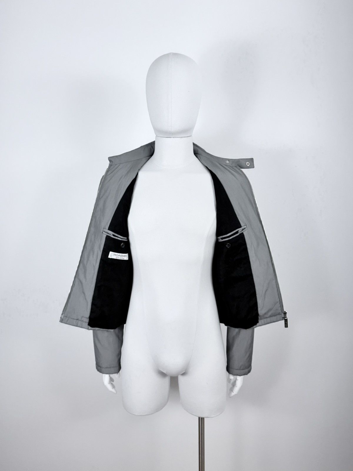 Yves Saint Laurent S/S 2000 Rive Gauche Hedi Slimane Padded Silk Jacket Size US M / EU 48-50 / 2 - 9 Thumbnail