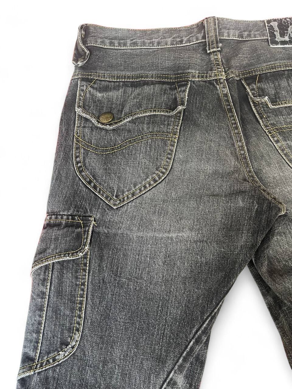 If Six Was Nine Flare jeans Lee multipocket cargo distressed denim twist leg Size US 30 / EU 46 - 12 Thumbnail