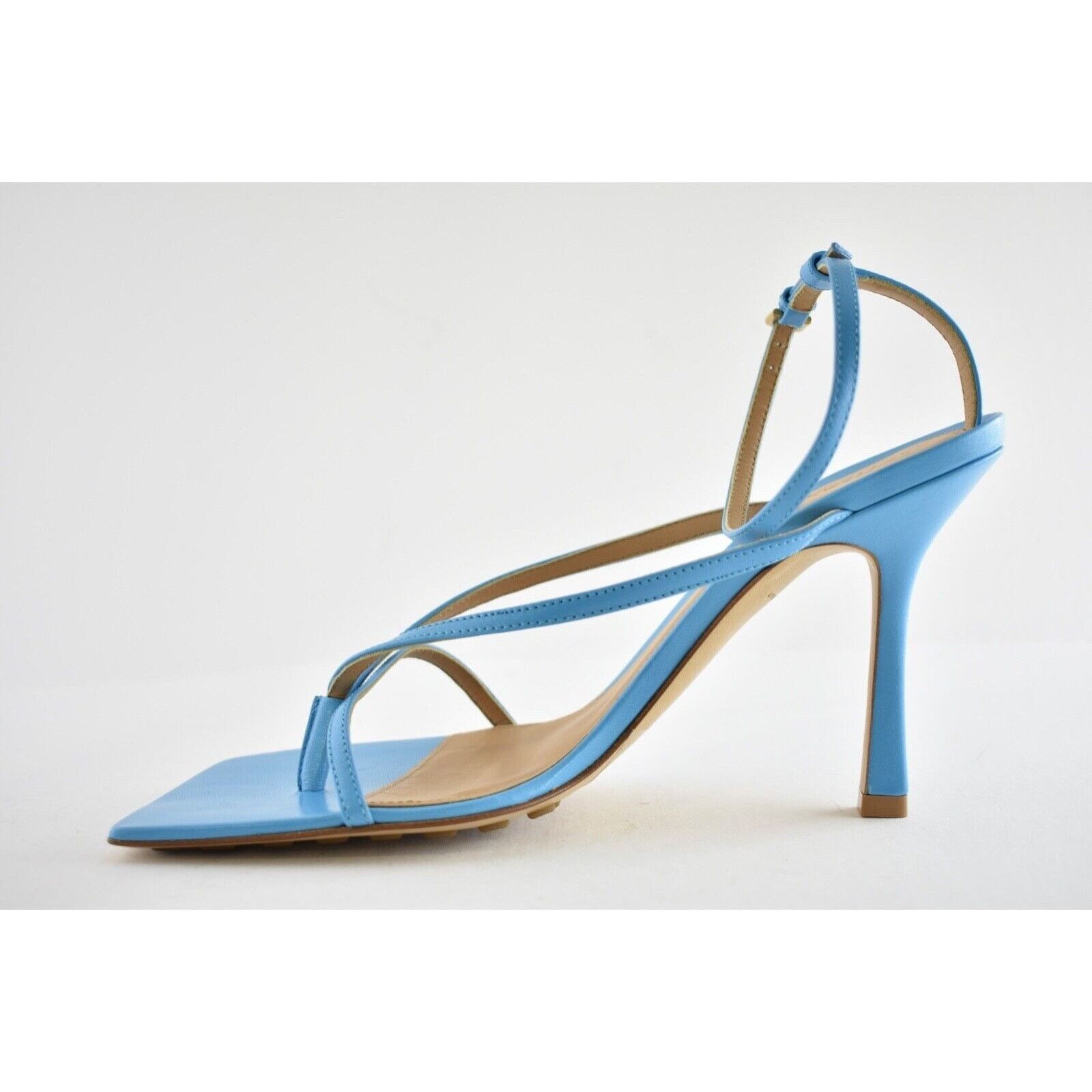 Bottega Veneta Bottega Veneta Stretch Square Toe Sky Blue Ankle Sandal Size US 6 / IT 36 - 8 Thumbnail