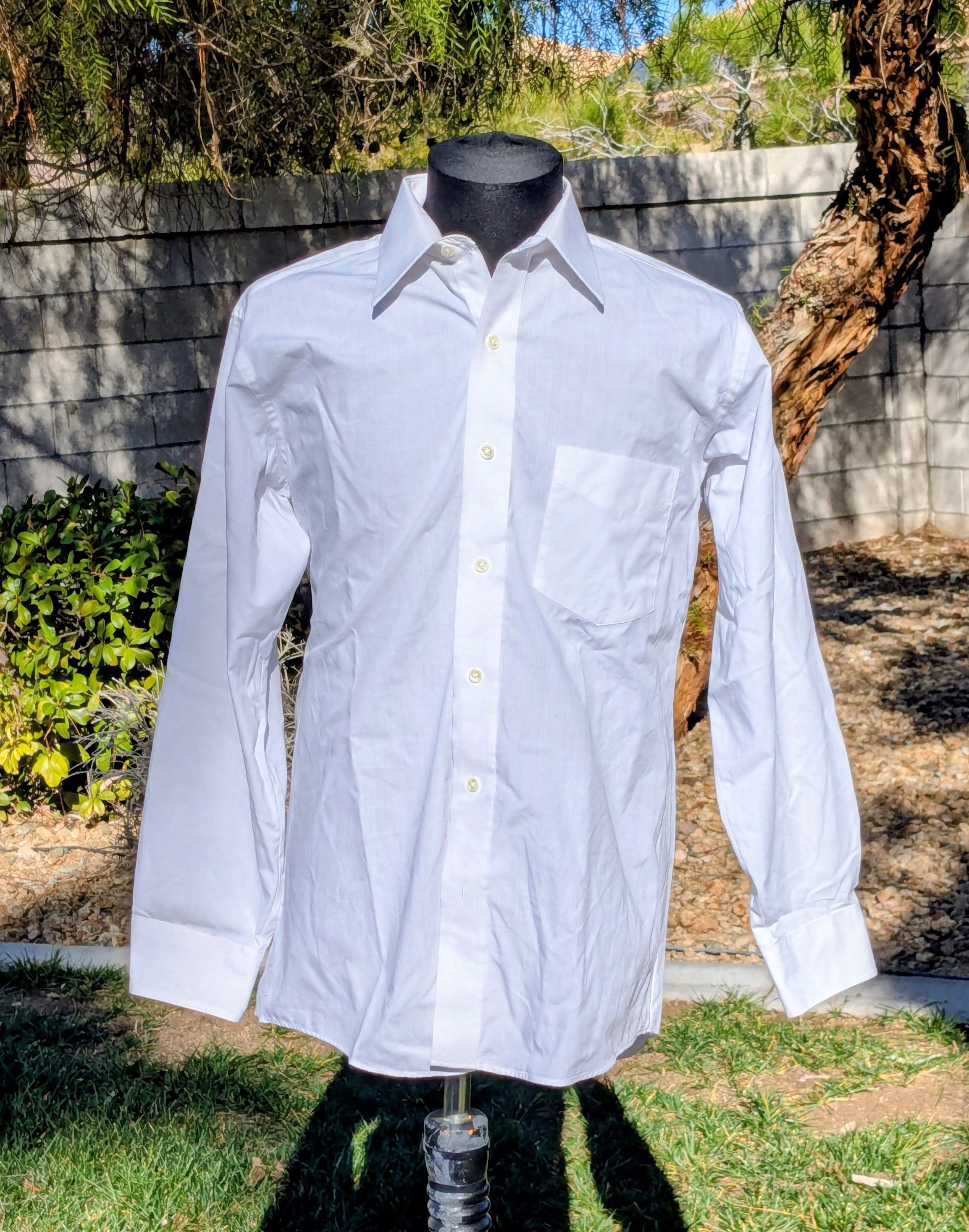 Stafford Stafford Business Dress Work Shirt 15/32 White Broadcloth Size US M / EU 48-50 / 2 - 1 Thumbnail
