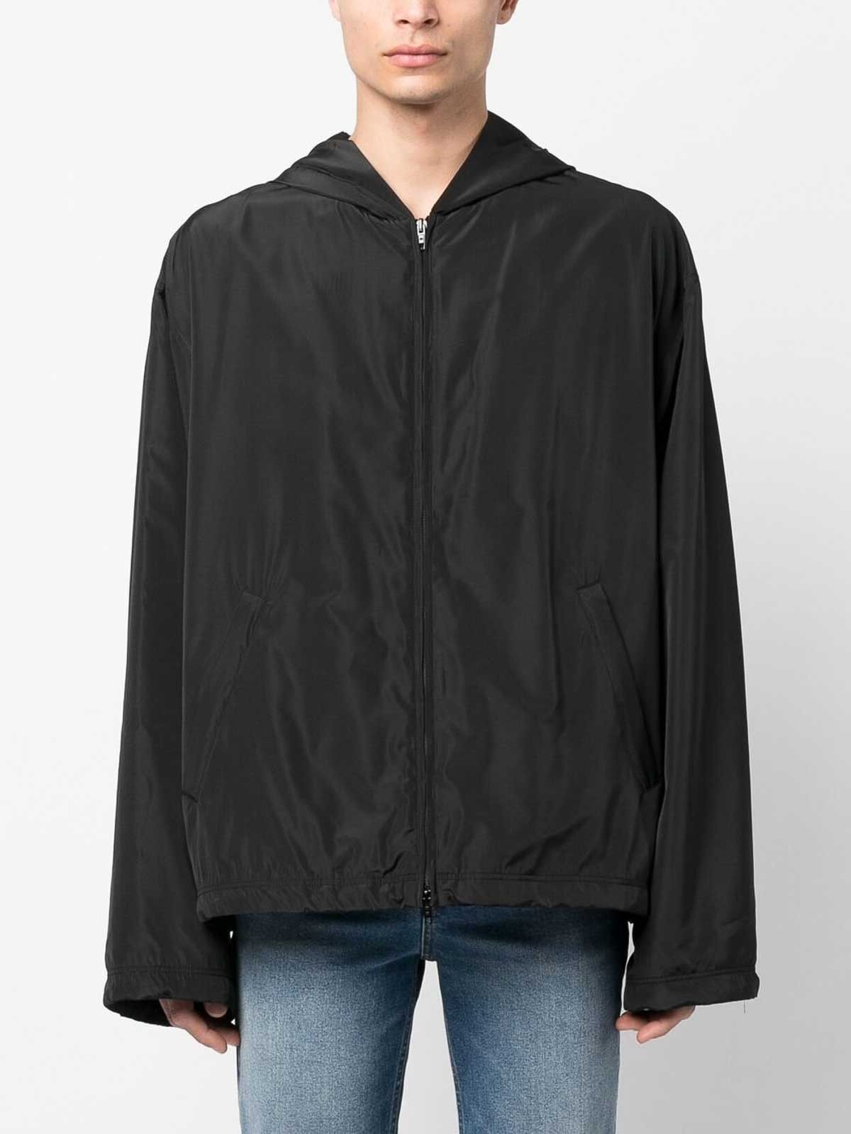 Balenciaga o1s1wg110625 Tracksuit Rain Jacket in Black Size US XL / EU 56 / 4 - 3 Thumbnail