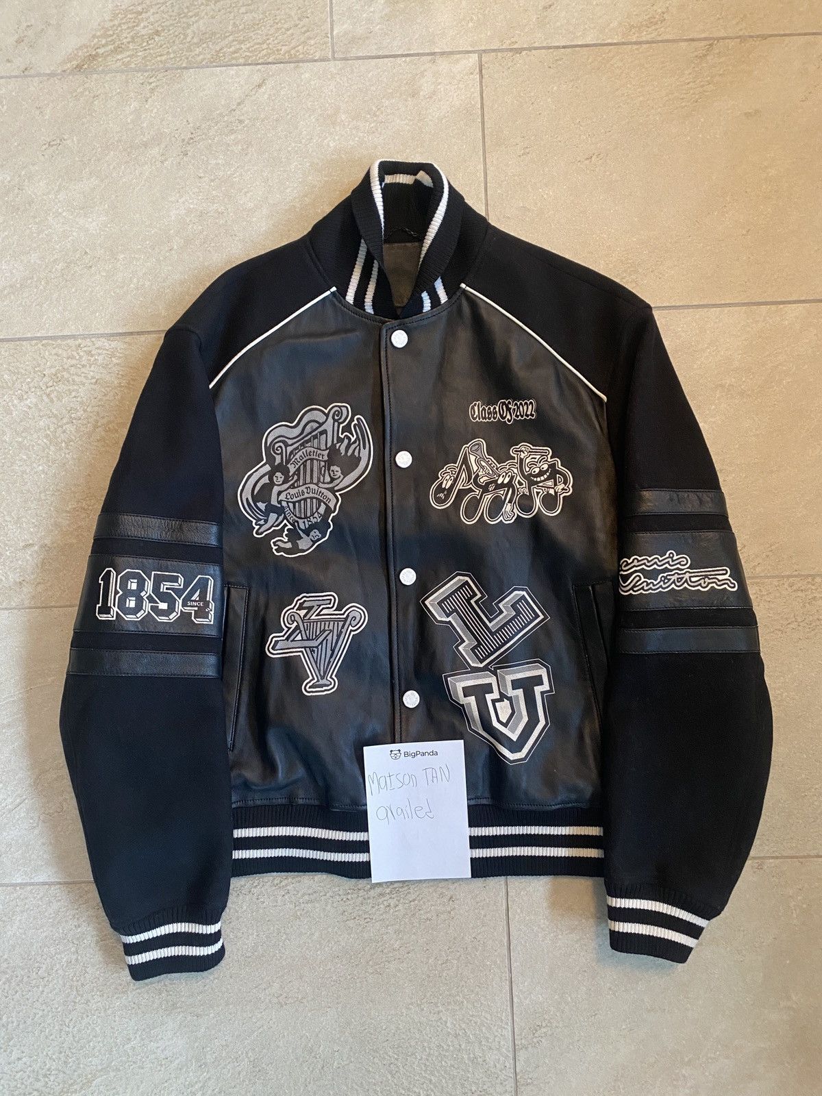 未使用 Louis Vuitton Musical Virsity Jacket Louis Vuitton Louis Vuitton Black Musical Varsity Jacket | Grailed