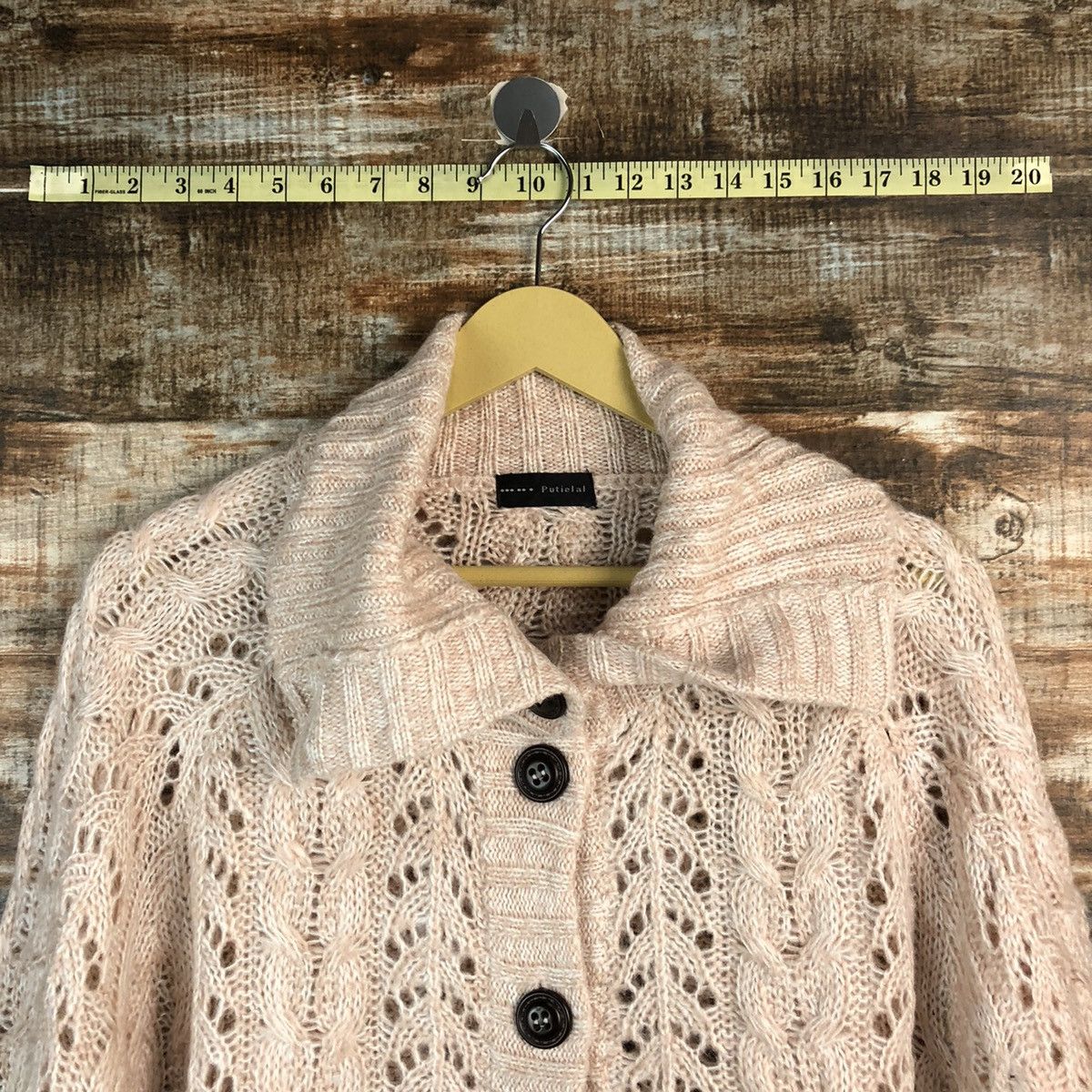 Homespun Knitwear × Japanese Brand Putietal Pink Cloaks Knitwear #A2292 Size US L / EU 52-54 / 3 - 4 Thumbnail