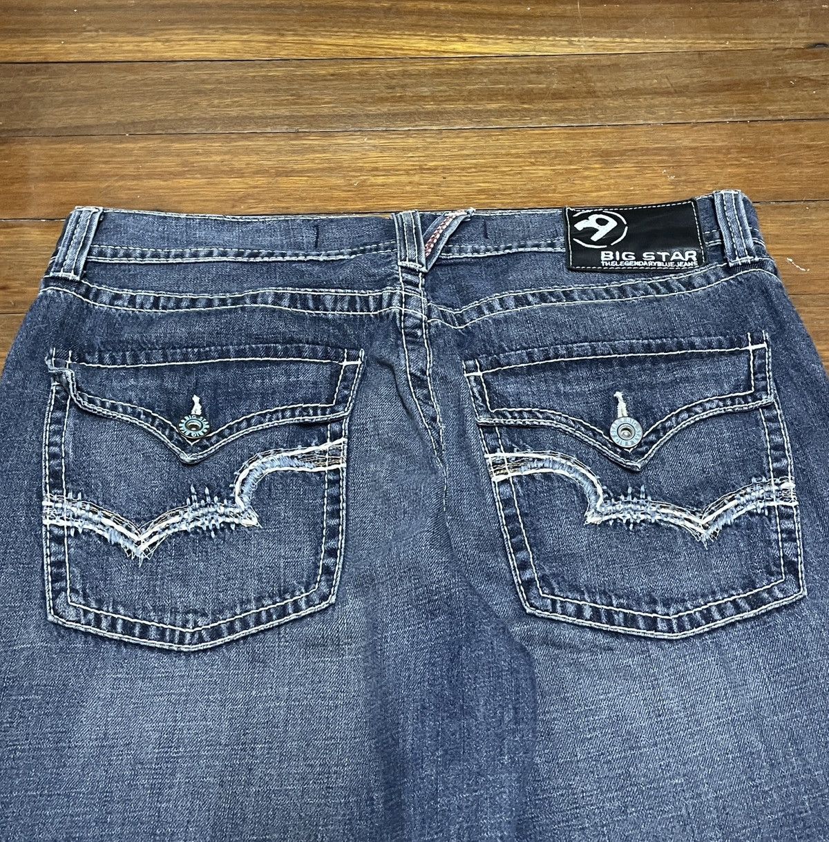 Big Star × Vintage Rare Design Vintage Brand Big Star Baggy Jeans 2000s Size US 36 / EU 52 - 4 Thumbnail