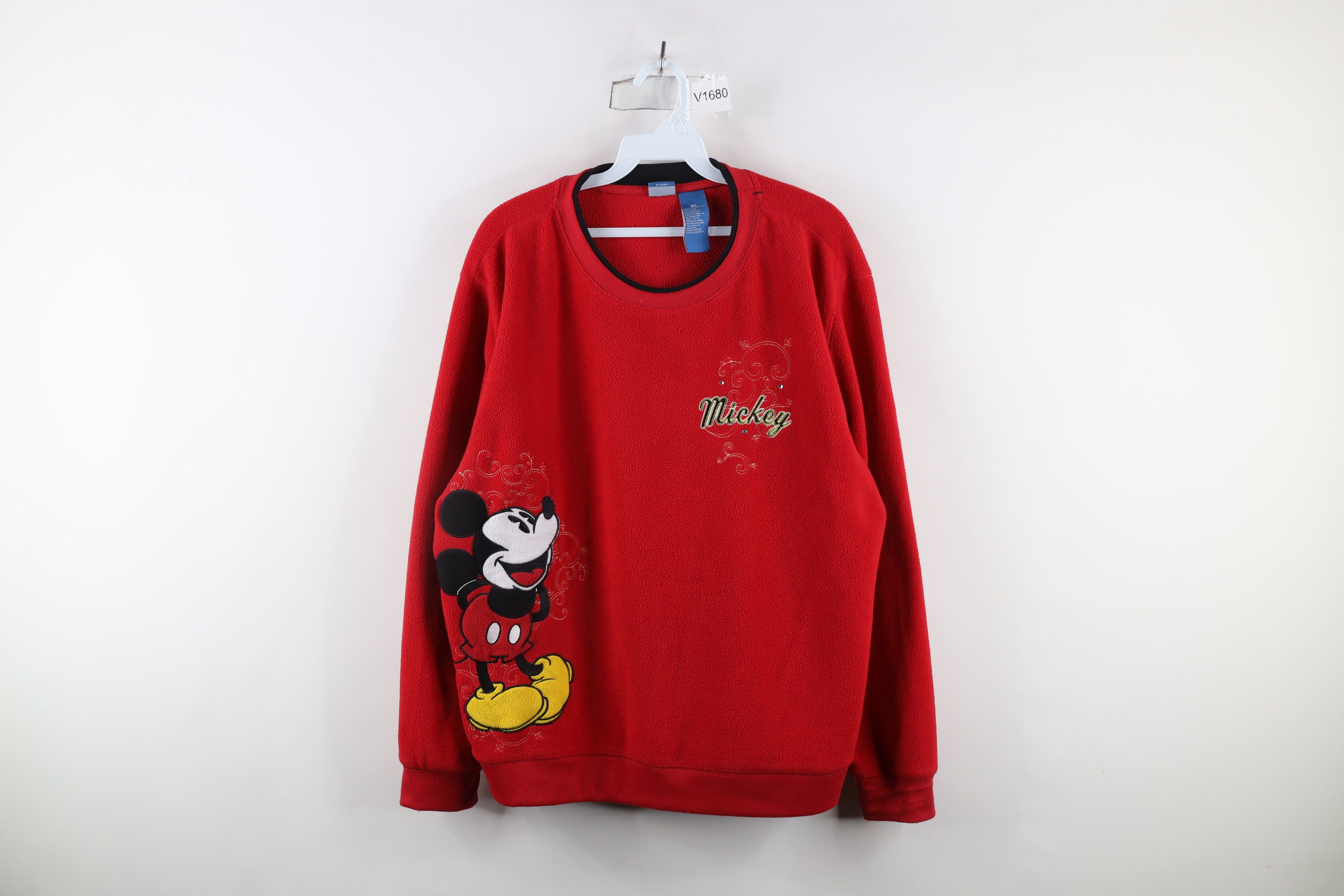 Disney × Vintage Vintage Disney Mickey Mouse Tribal Fleece Crewneck Sweater Size XL / US 12-14 / IT 48-50 - 1 Thumbnail