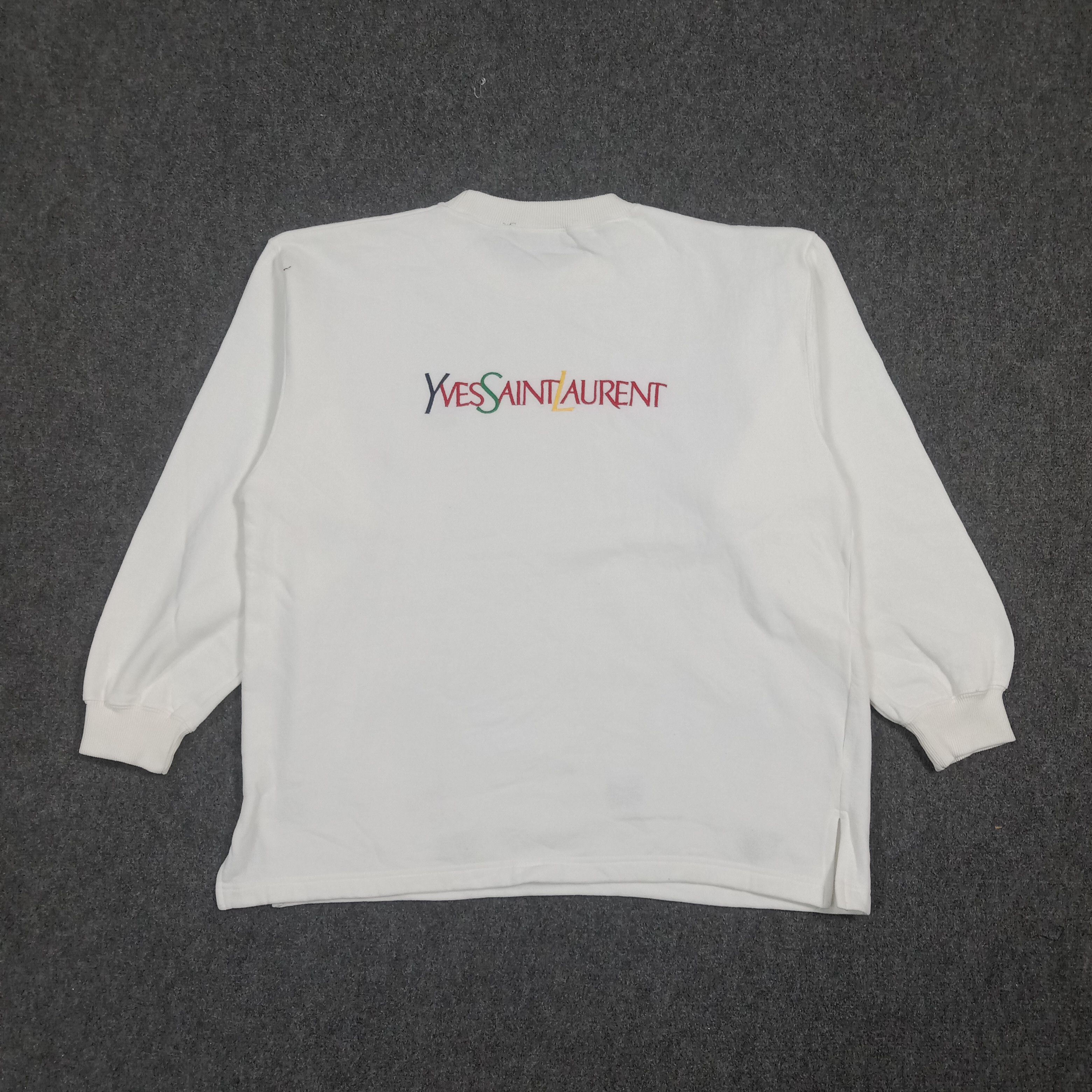 Yves Saint Laurent YSL Yves Saint Laurent Embroidery Sweatshirt C275N23 Size US L / EU 52-54 / 3 - 1 Thumbnail