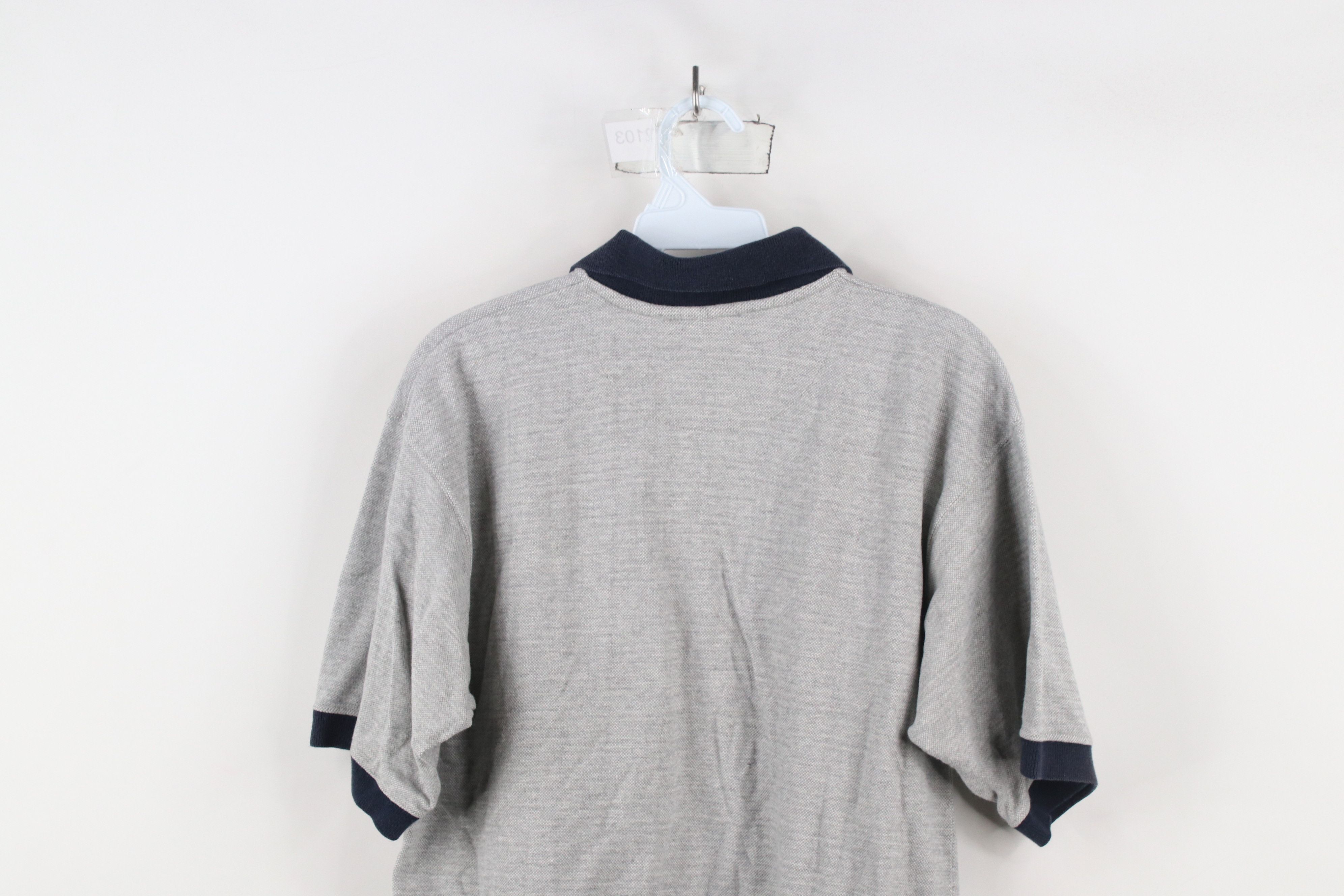 Vintage Vintage 90s Detroit Tigers Baseball Collared Polo Shirt Gray Size US M / EU 48-50 / 2 - 11 Thumbnail
