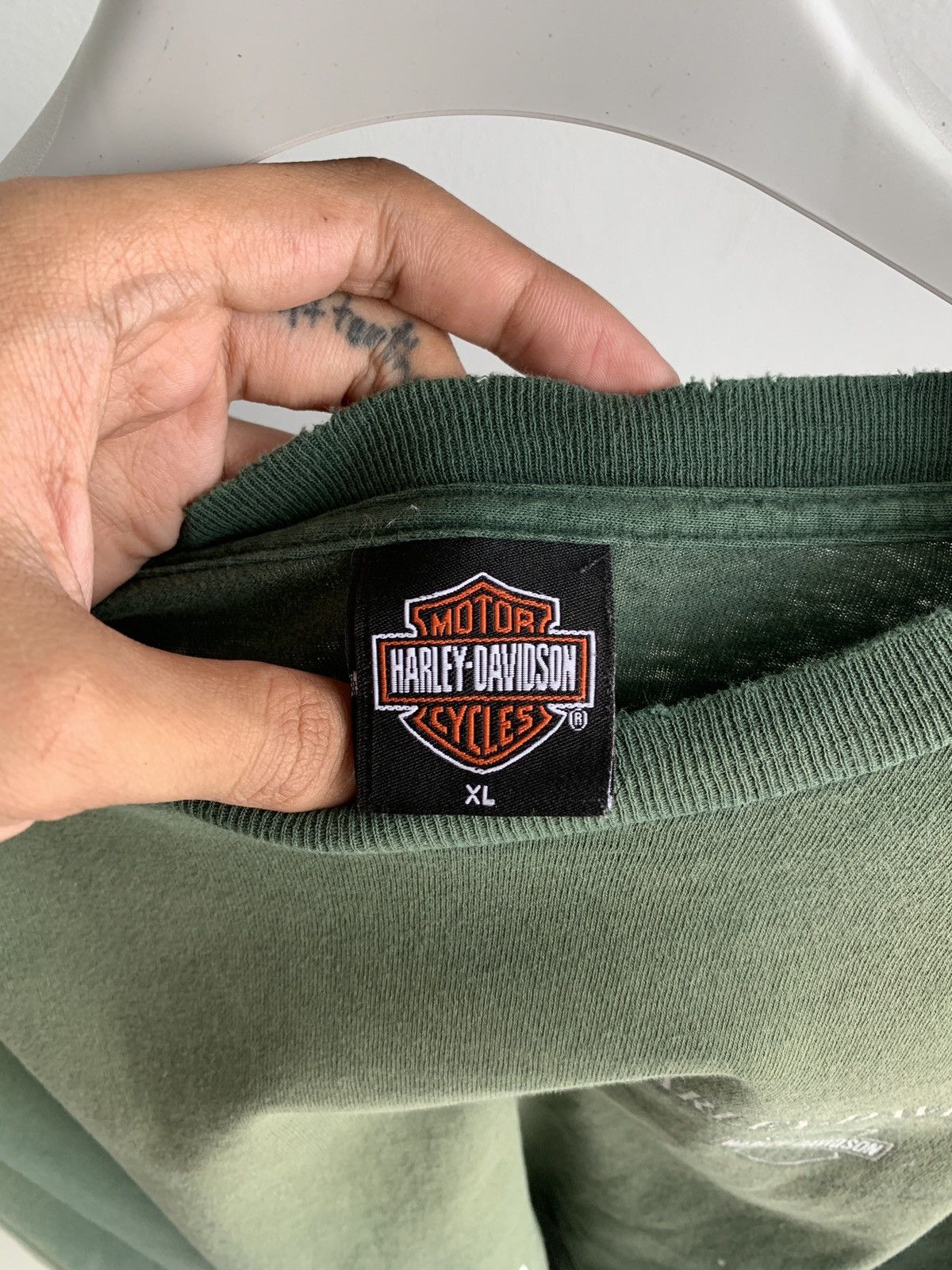 Harley Davidson Thrashed Harley Distressed Faded Grunge Size US XL / EU 56 / 4 - 8 Thumbnail