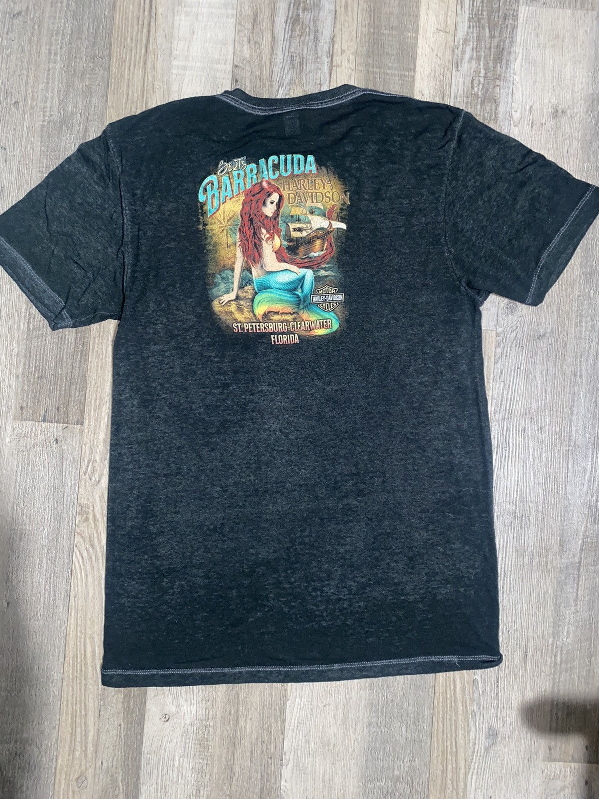 Harley Davidson × Vintage HARLEY-DAVIDSON t-shirt with mermaid Size US M / EU 48-50 / 2 - 1 Thumbnail