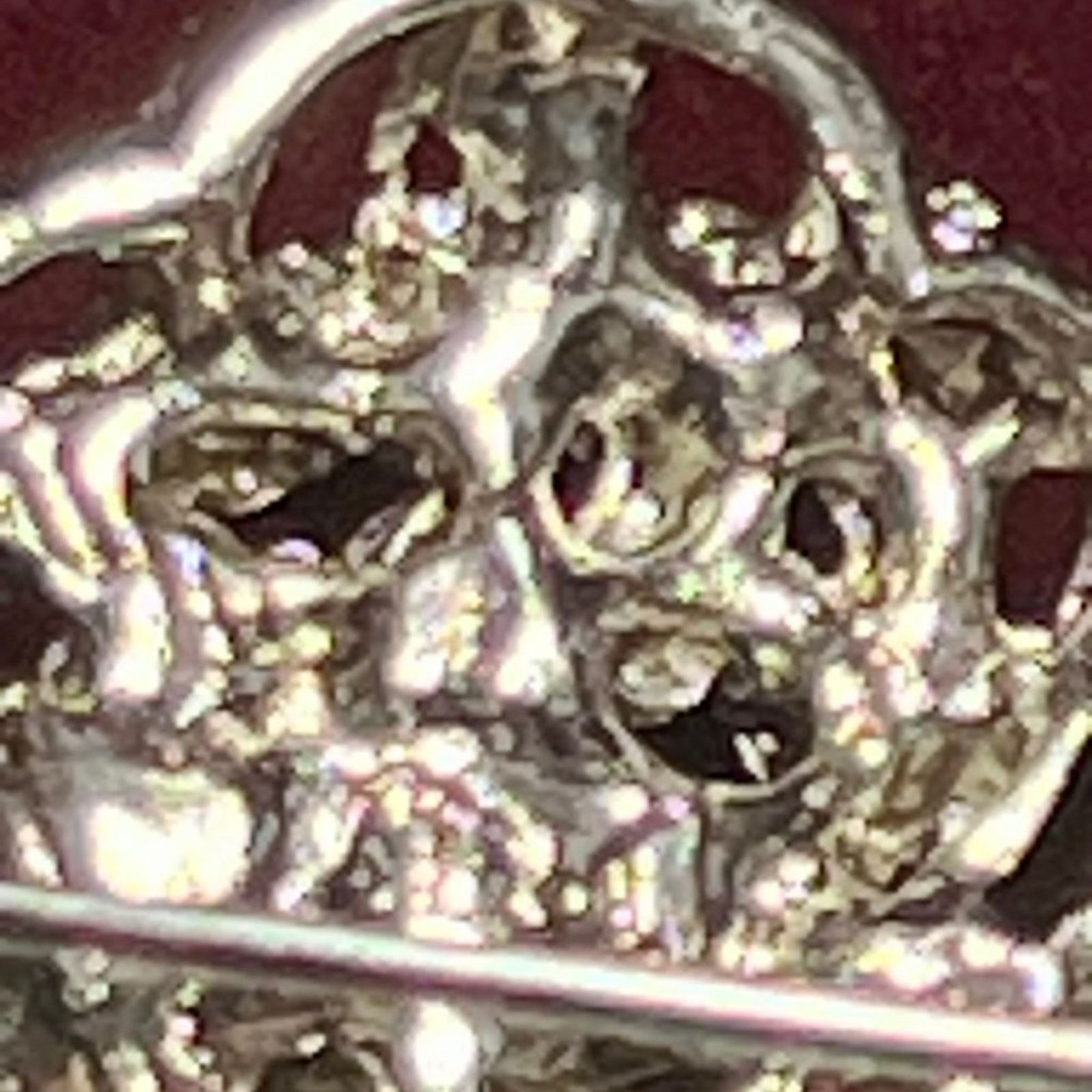 & Other Stories Vintage LDA Rhinestone 5 Petal Silvertone Flower Brooch Size ONE SIZE - 4 Thumbnail