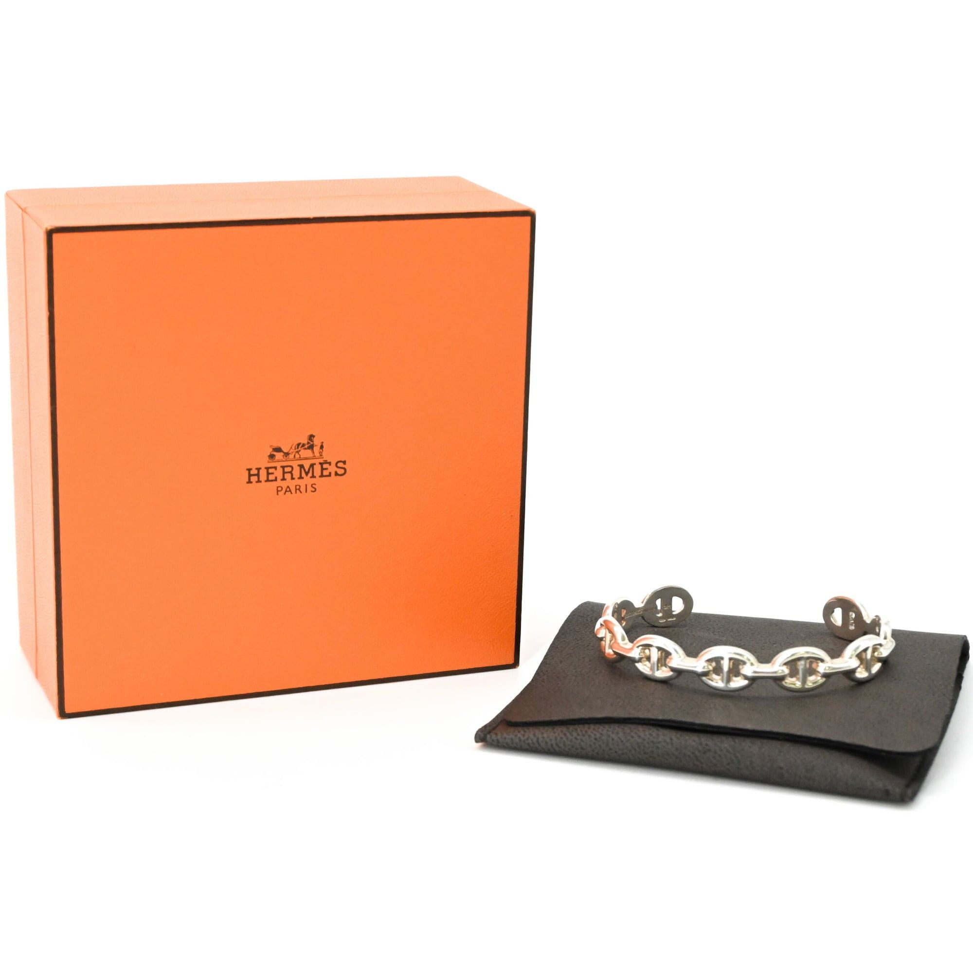 Hermes HERMES Chaine d'Ancre Enchainée Bangle Bracelet for Women, Silver SV925 #15 SH Size ONE SIZE - 1 Thumbnail