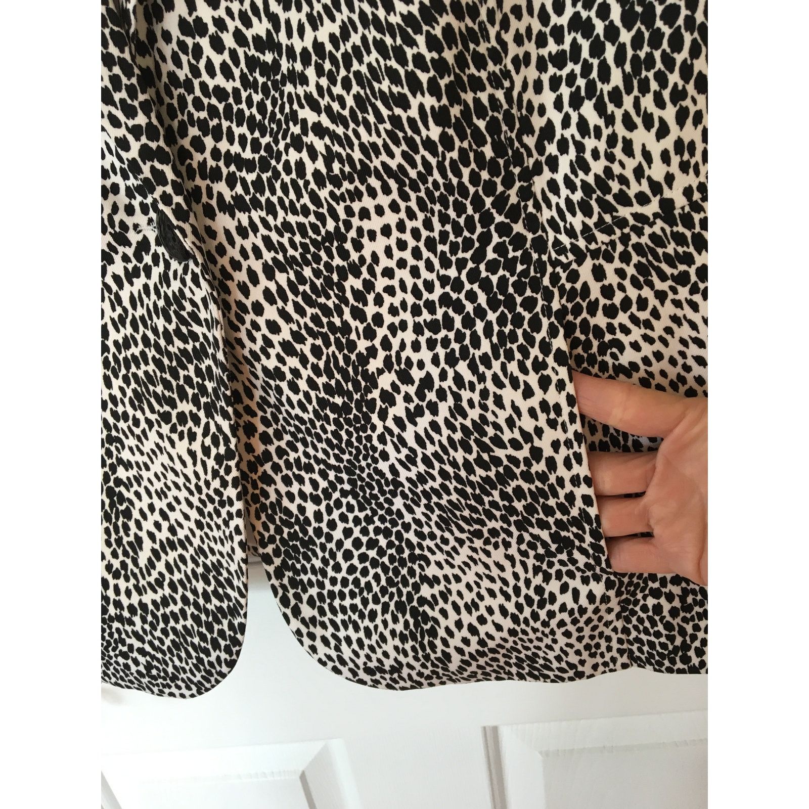 Other Kim Rogers Size 18 Lined Black & White Animal Print Jacket Size XXL / US 16-18 / IT 52-54 - 4 Thumbnail