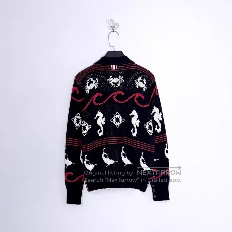 Thom Browne Thom Browne Marine themed intarsia striped knitted cardiga Size US S / EU 44-46 / 1 - 2 Thumbnail