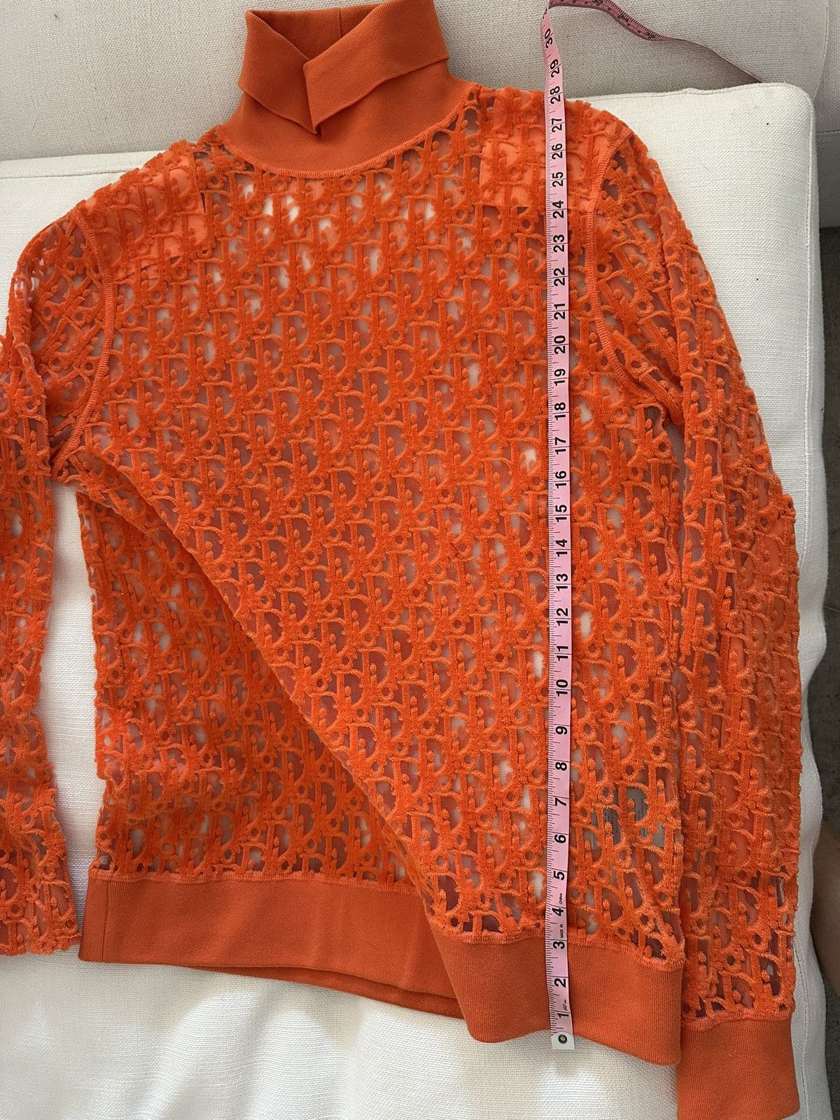 Dior Dior Men Sheer Oblique Jacquard Sheer Turtleneck Size US L / EU 52-54 / 3 - 10 Thumbnail