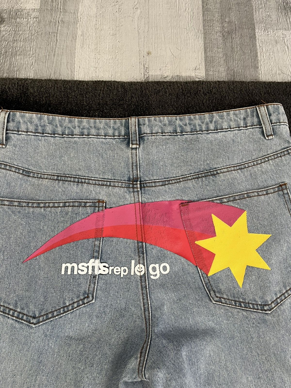 Msftsrep Msftsrep Trippy Summer Rainbow Logo Printed Denim Size US 34 / EU 50 - 5 Thumbnail