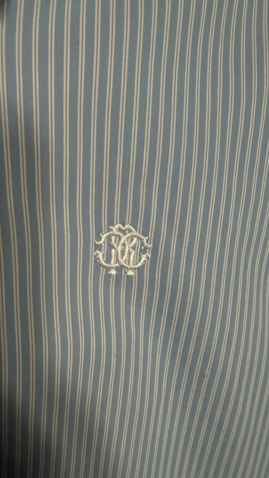 Roberto Cavalli Roberto Cavalli Blue Stripe Shirt Size 43/17 Size US XL / EU 56 / 4 - 6 Thumbnail