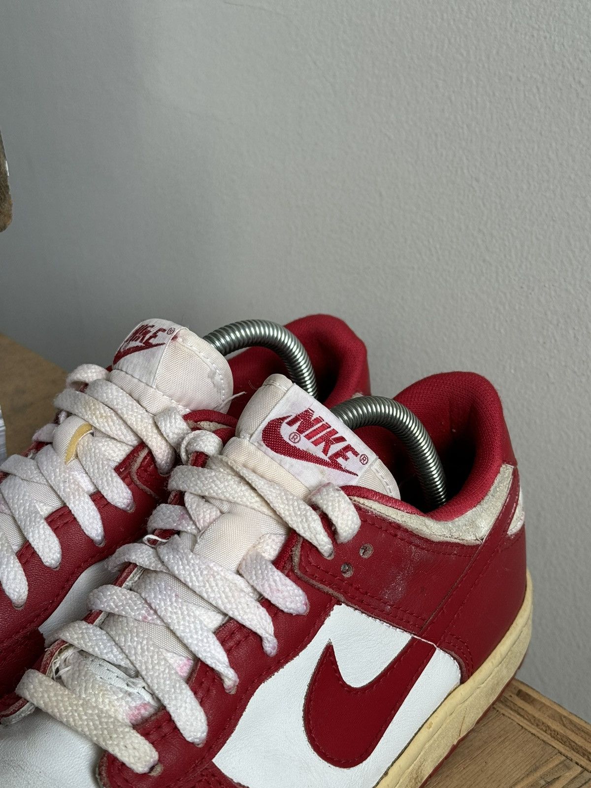 Nike × Vintage Nike Dunk Low Original 1985 White/Red True Vintage Size US 8 / EU 41 - 4 Thumbnail