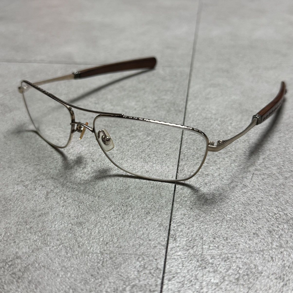 CHROME HEARTS SKYSAW Ⅱ WOOD GOLD DARK MAHOGANY GLASSES